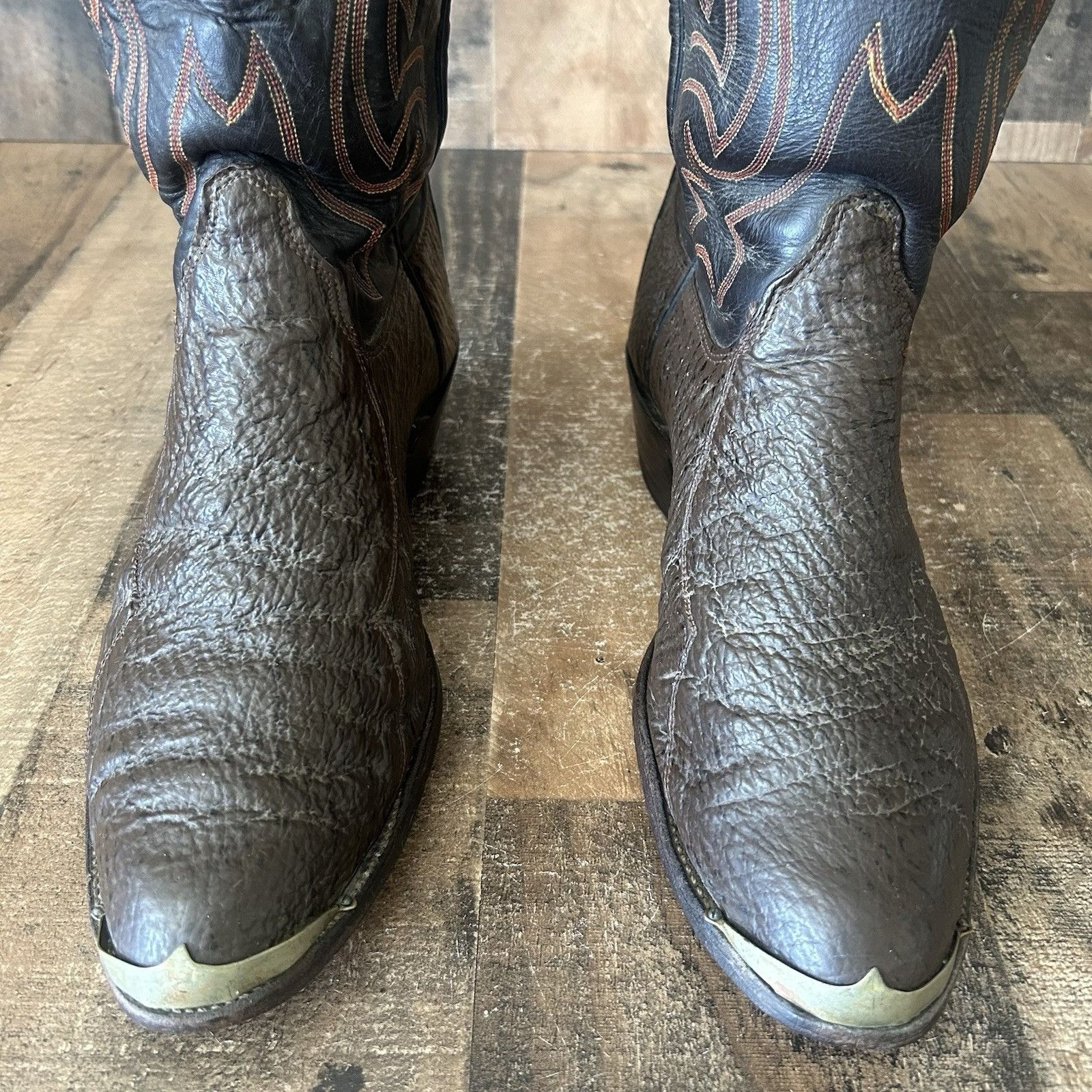 Vintage Olathe Vintage Western Brown Cowboy Boots Mens 10 D Size US 10 / EU 43 - 11 Thumbnail