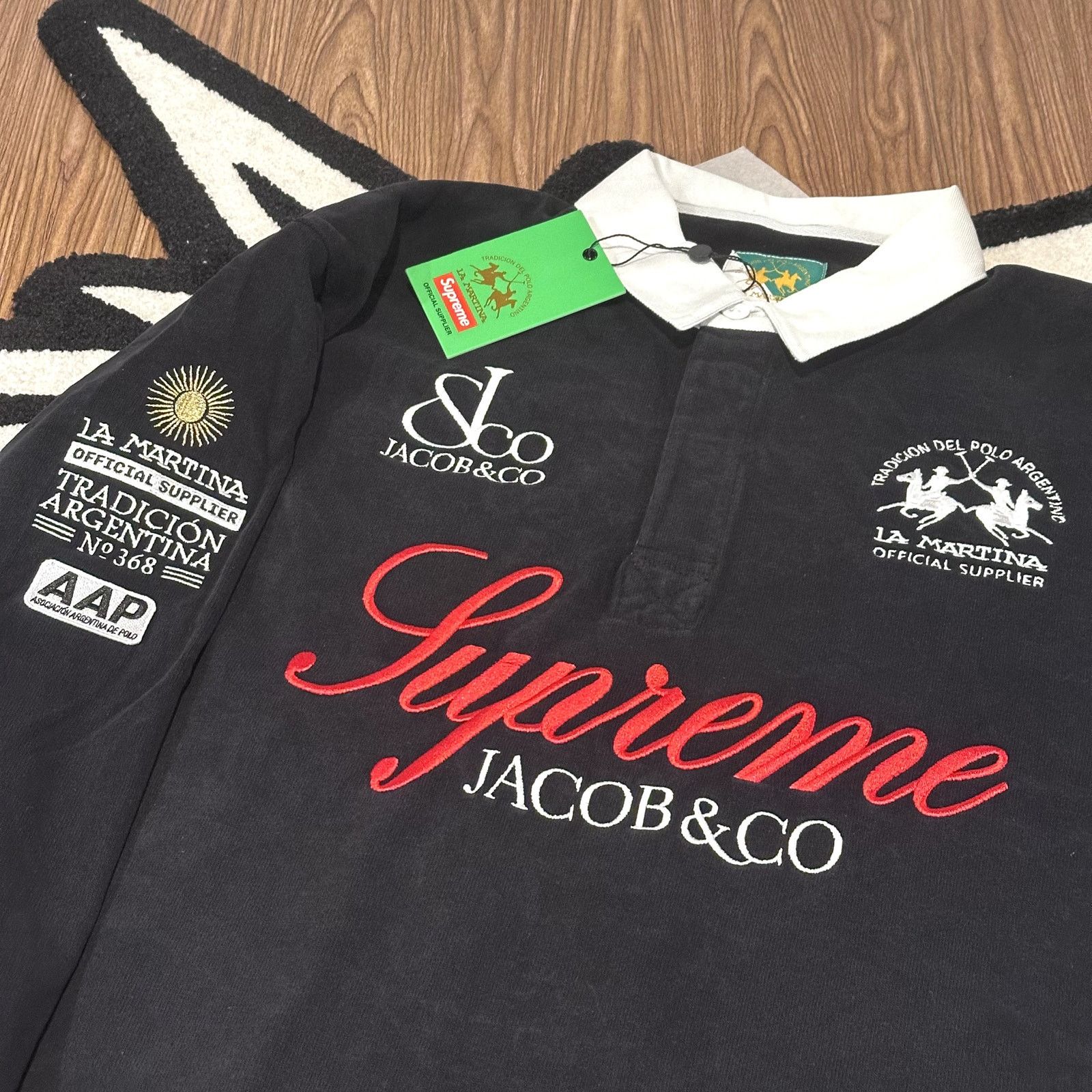 Supreme Supreme La Martina Rugby Stripe Black – Small Size US S / EU 44-46 / 1 - 1 Thumbnail