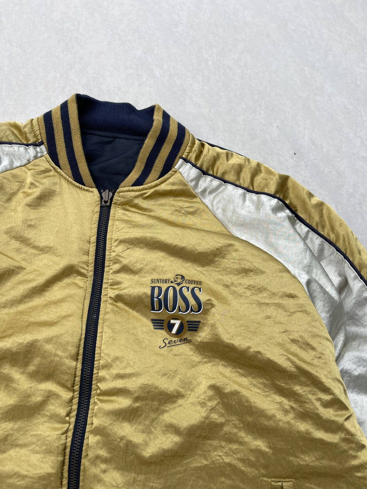 Japanese Brand × Vintage 🔥Vintage Suntory Boss Coffee Reversible Flight Bomber Jacket Size US M / EU 48-50 / 2 - 10 Thumbnail