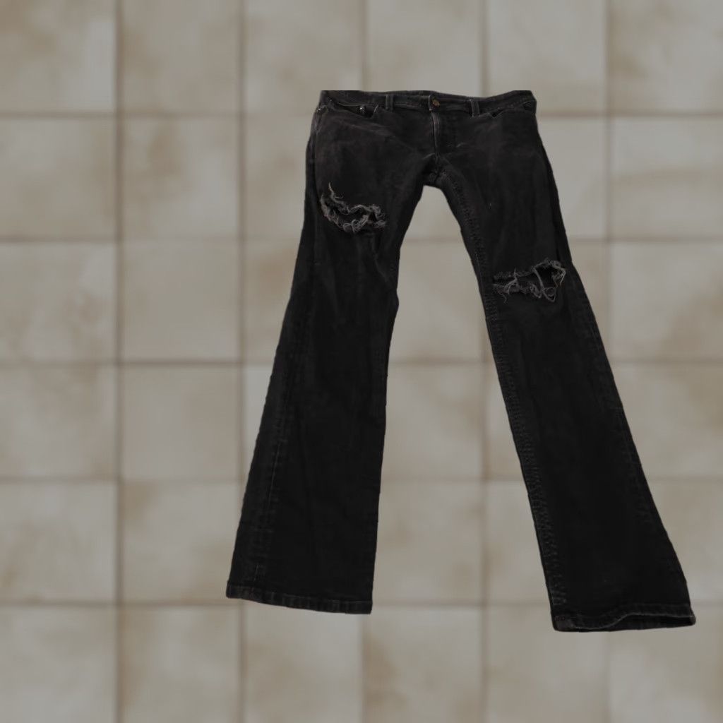 Diesel Diesel Thavar Jeans Mens 34x32 Black Distressed Slim Skinny Denim Cotton Spandex Made USA Pants Size US 34 / EU 50 - 1 Thumbnail