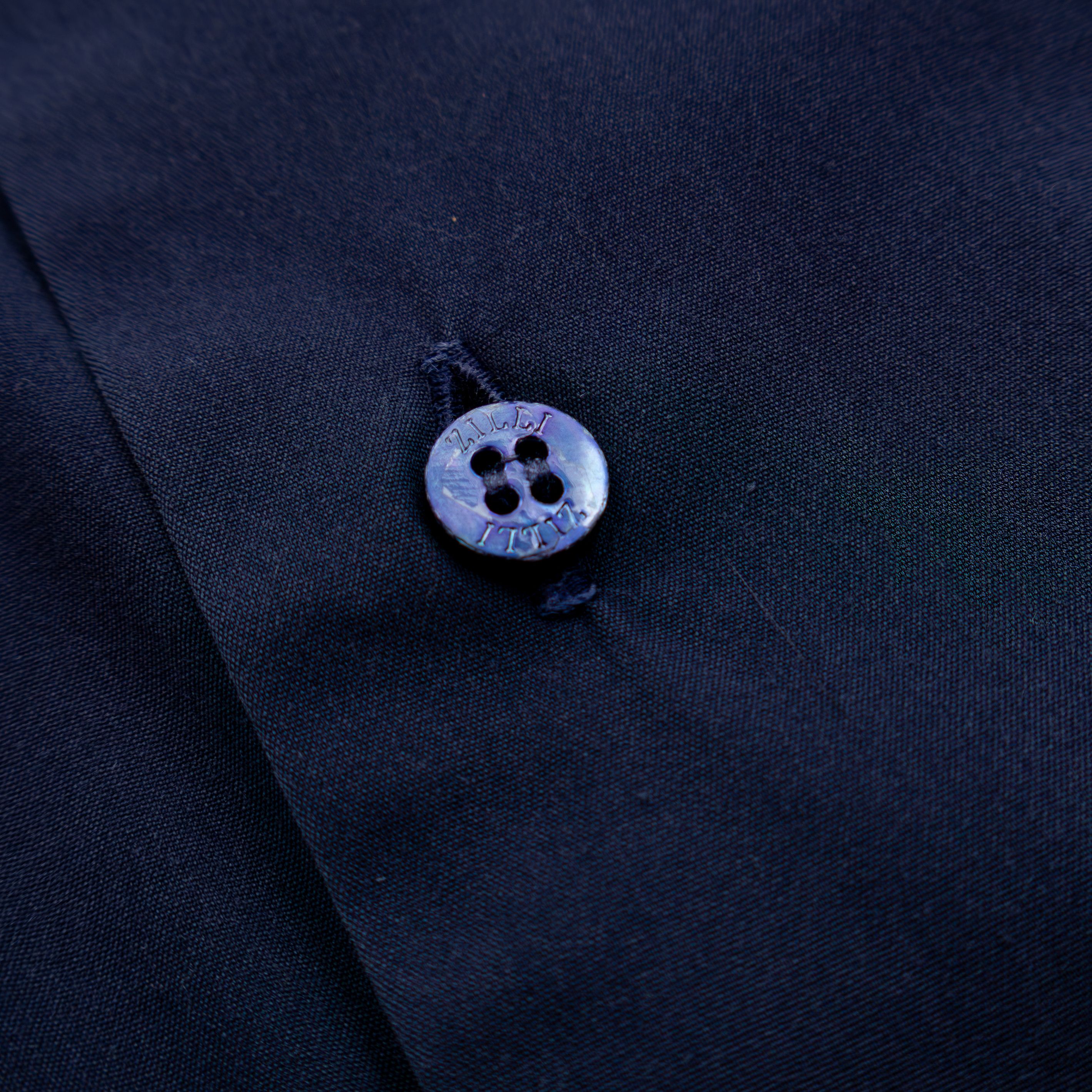 Zilli ZILLI Men’s Navy Blue Classic Long Sleeves Dress Shirt Size US XL / EU 56 / 4 - 5 Thumbnail