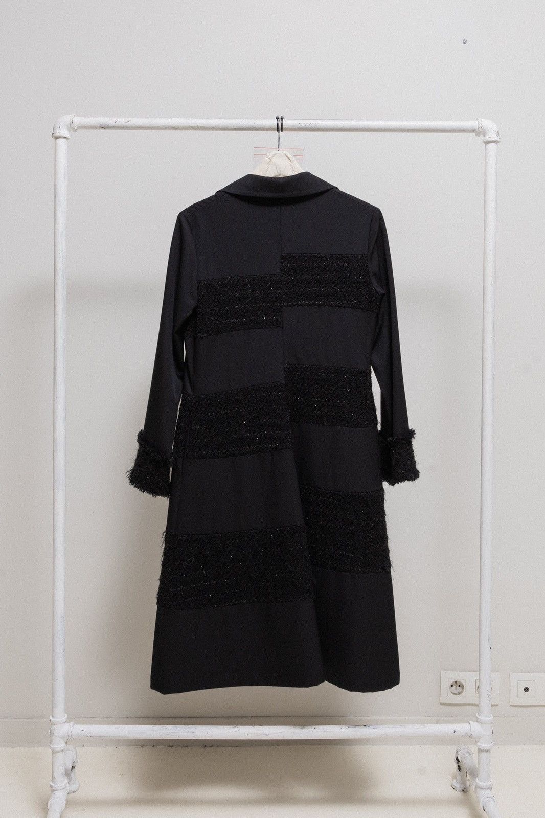 Junya Watanabe FW01 Wide wool dress with glittery tweed panels Size M / US 6-8 / IT 42-44 - 2 Thumbnail