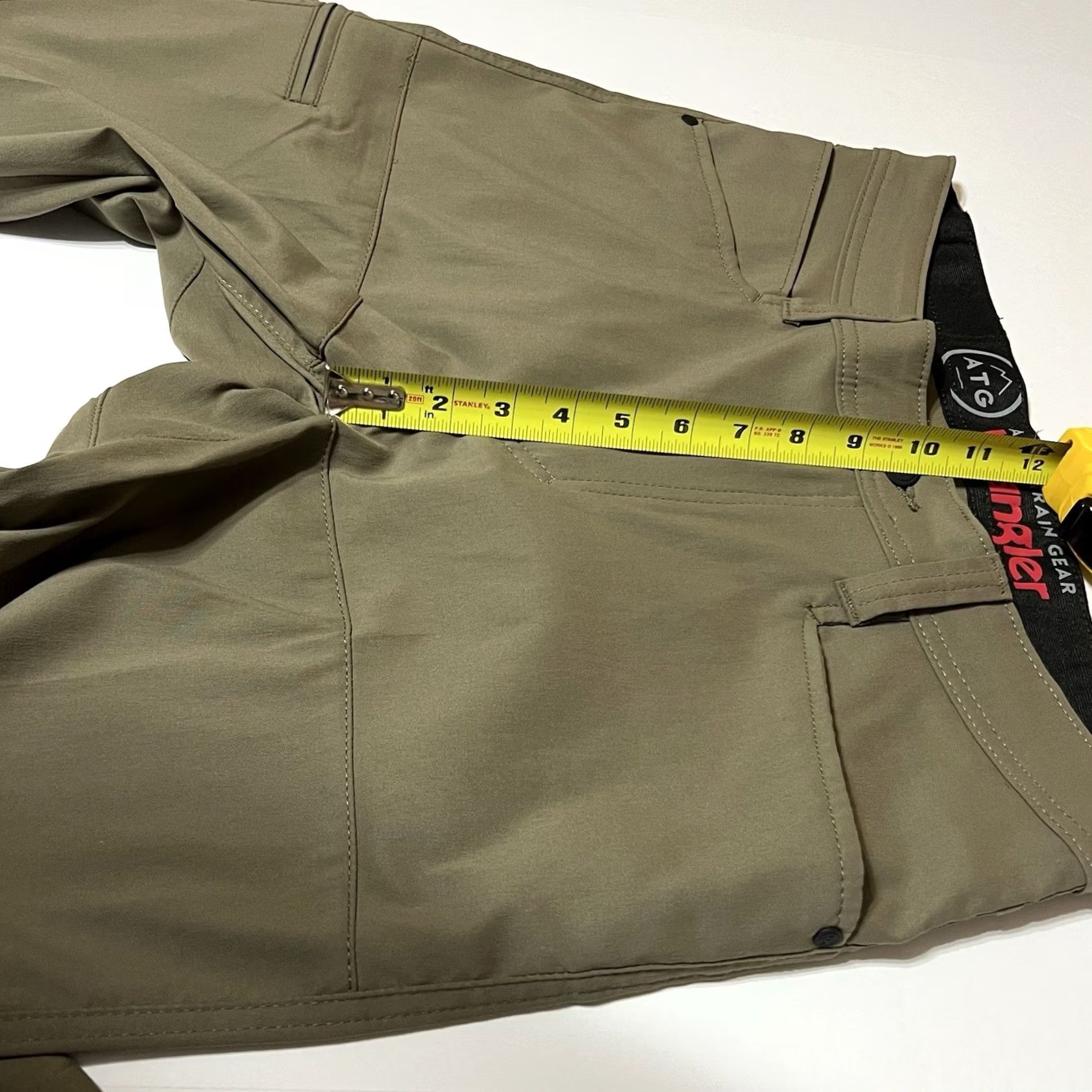 Wrangler Wrangler ATG Men's Synthetic Utility Pants Brown 33x29 Regular Nylon Spandex Pockets Zip Button Outdoor Hiking Casual Mens Size US 33 - 4 Thumbnail