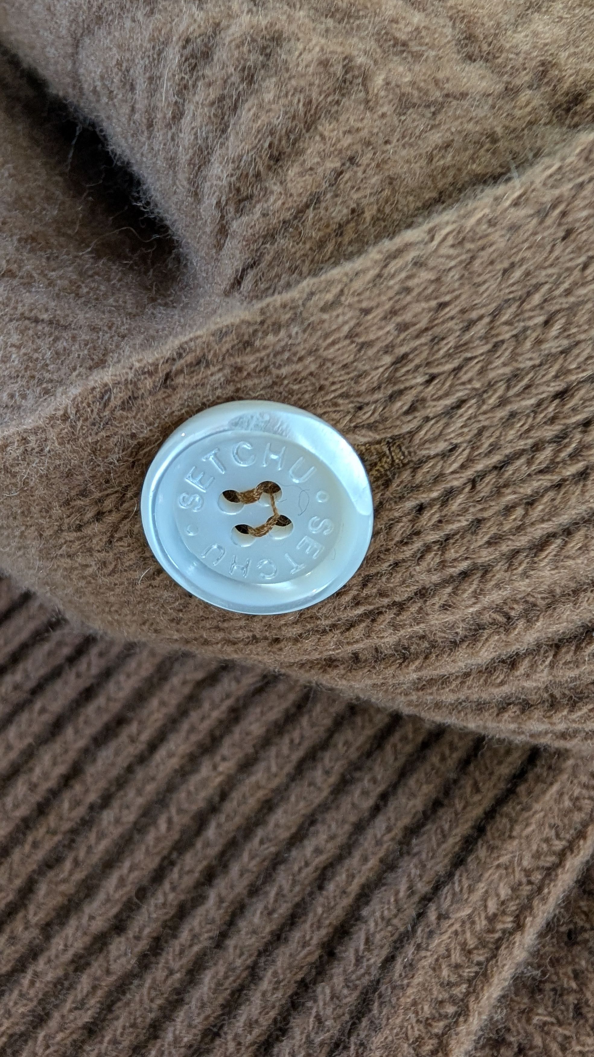 Other Setchu Wool Cashmere Button Cardigan Beige Brown Size 2 M Size US M / EU 48-50 / 2 - 9 Thumbnail
