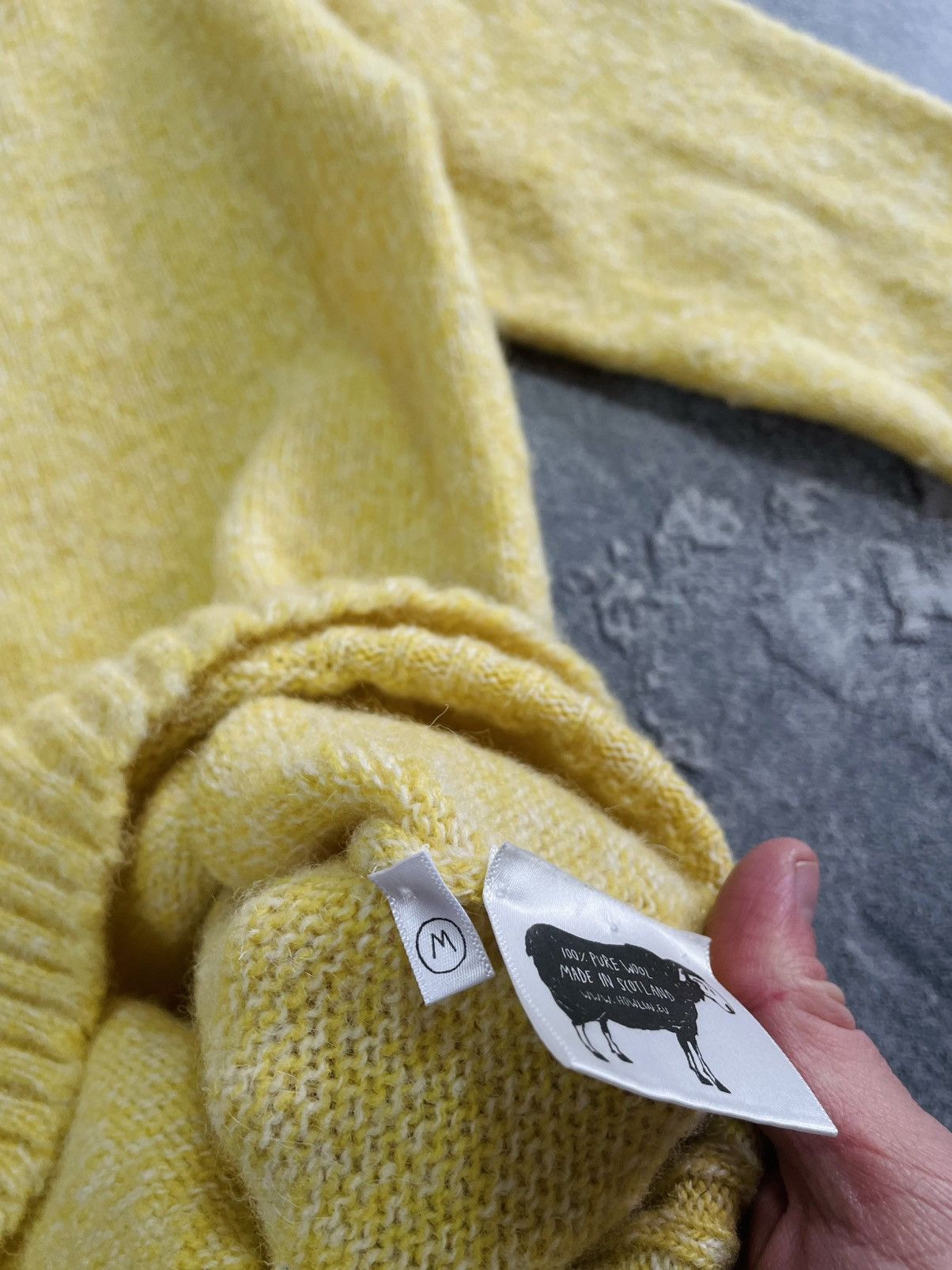 Howlin' Howlin’ Shaggy Bear Yellow Sweater 100% Pure Wool Scotland Size US M / EU 48-50 / 2 - 9 Thumbnail