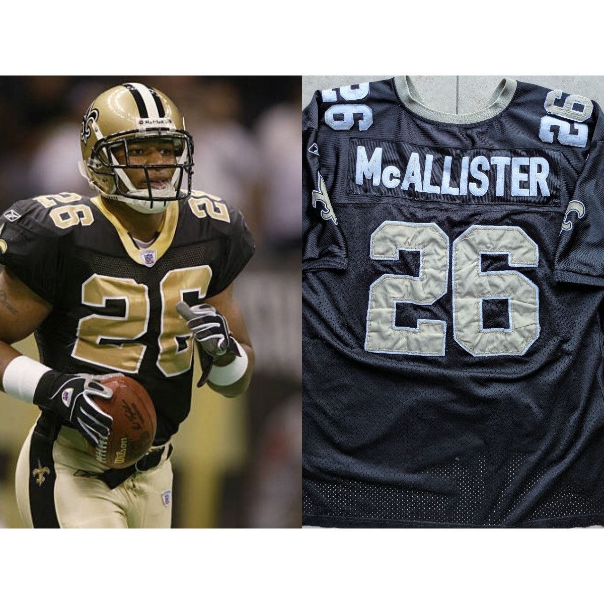 NFL × Reebok Deuce McALLISTER New Orleans Saints 2000s RBK jersey 60 3x Size US XXL / EU 58 / 5 - 1 Thumbnail