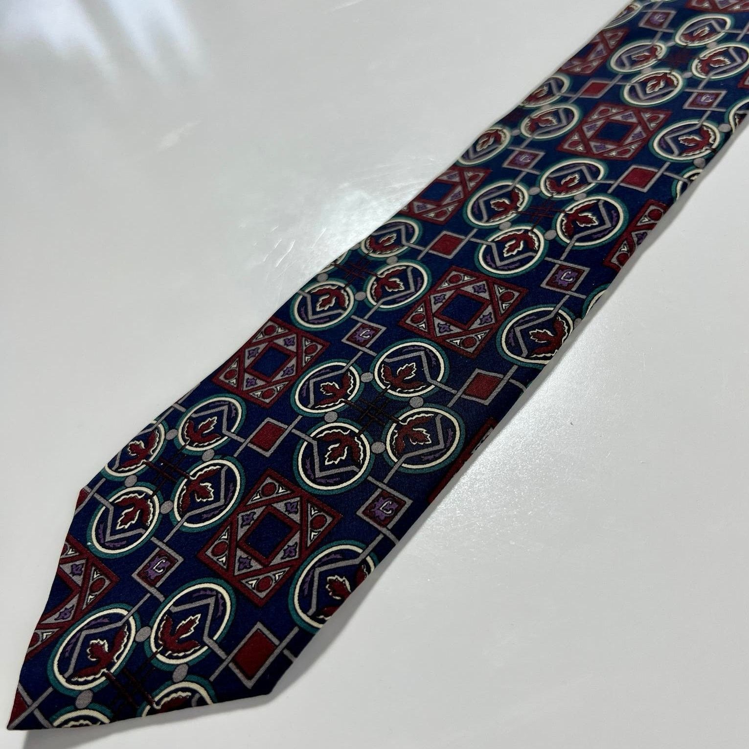 Christian Dior Monsieur Christian Dior Monsieur Tie Red Blue White 100% Silk Necktie Size ONE SIZE - 6 Thumbnail