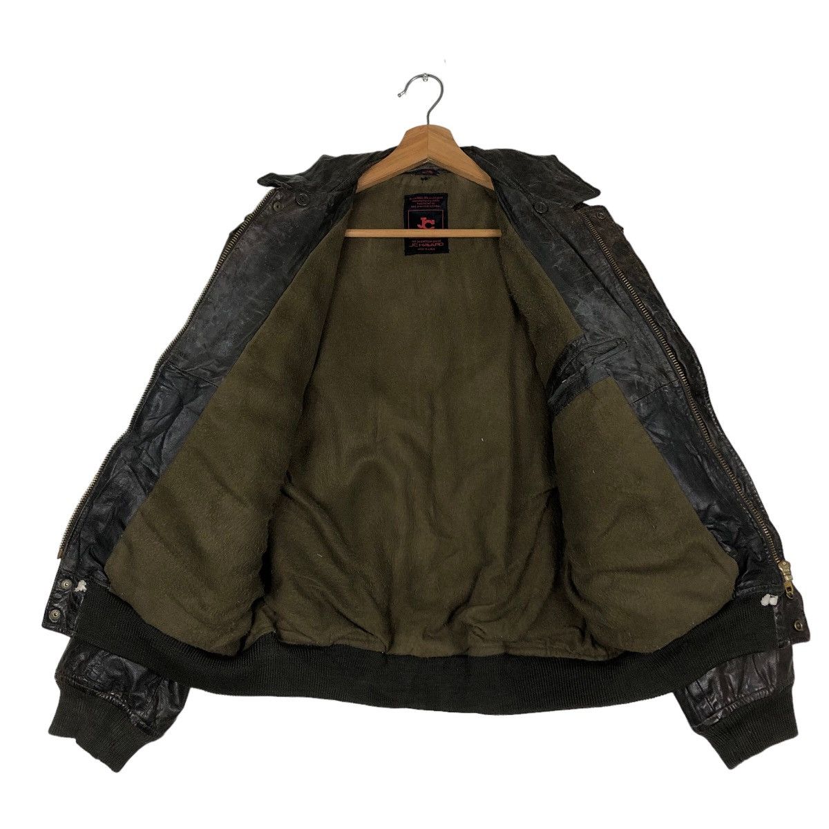 Japanese Brand 🔥Vintage Fly Leather Jacket JC Havard Japan Issey Miyake Size US L / EU 52-54 / 3 - 13 Thumbnail