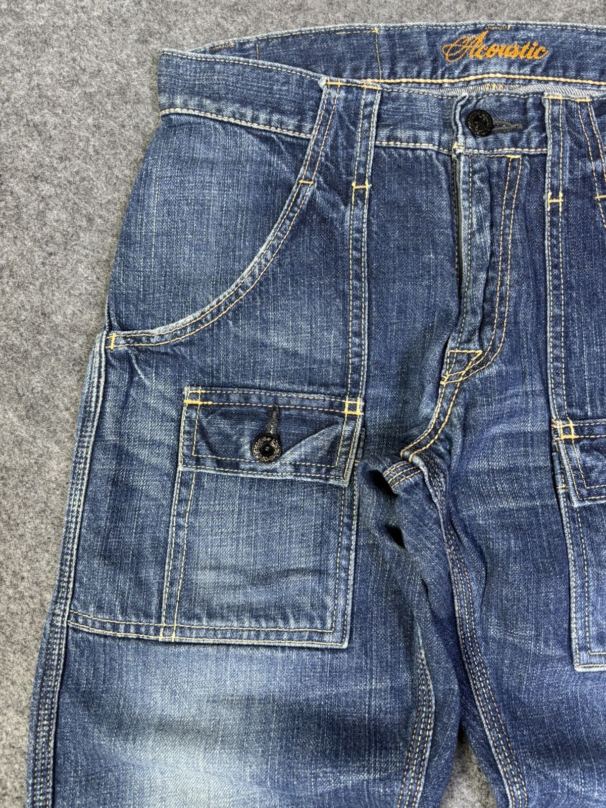 Japanese Brand Vtg Acoustic Okayama Street Beautiful Fades Bush Denim K163 Size US 28 / EU 44 - 4 Thumbnail