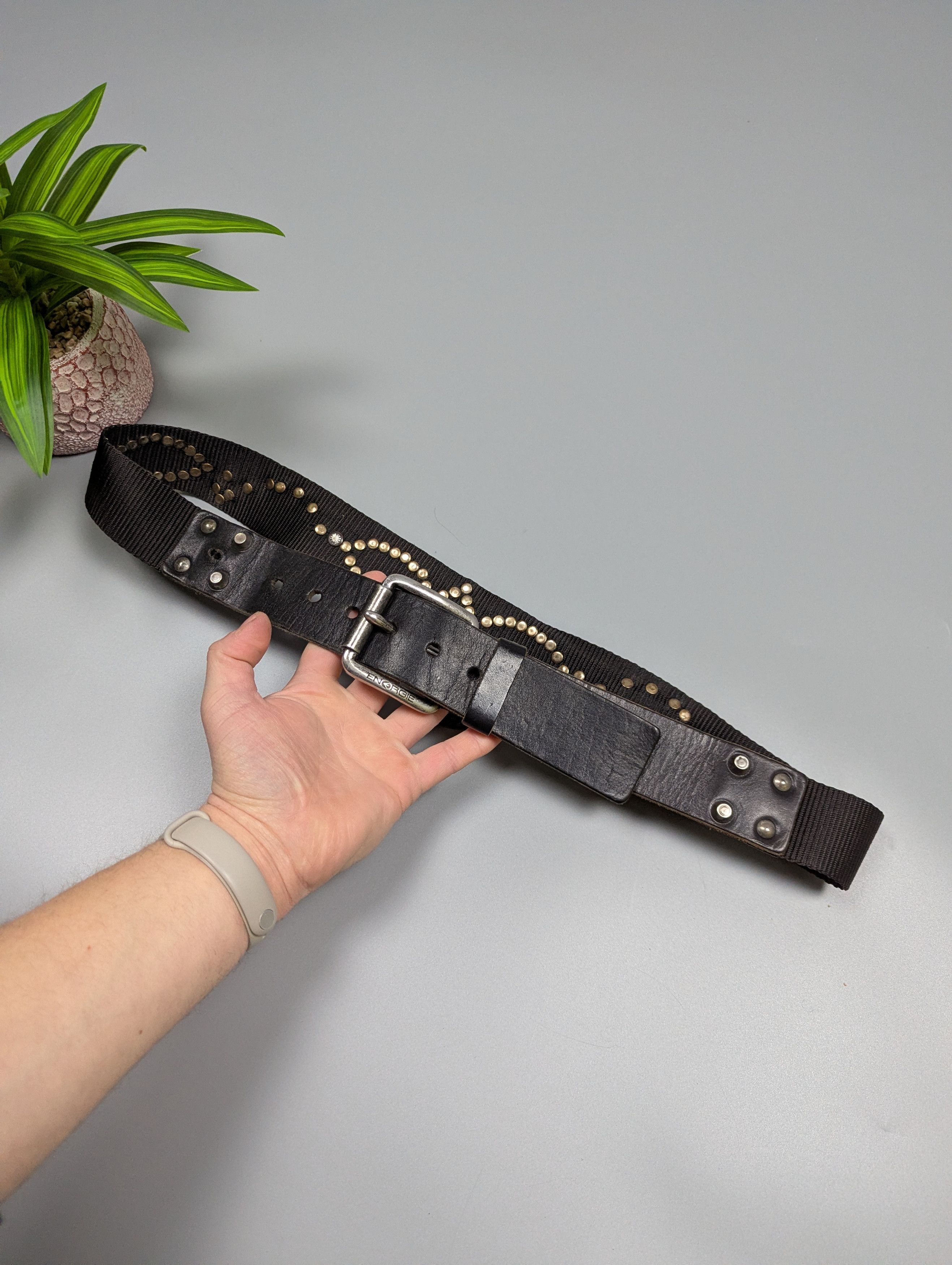 Energie Vintage Rare 90s Energie by Miss Sixty Studded Belt Size 36 - 17 Thumbnail
