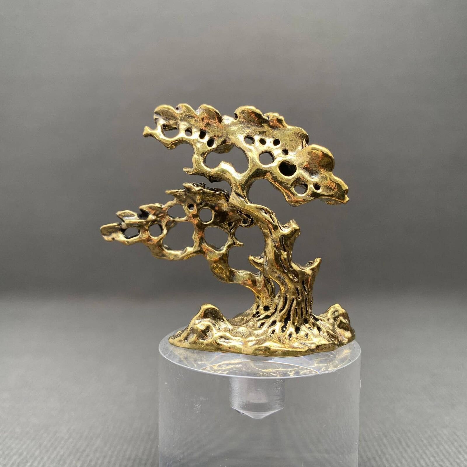 The Unbranded Brand Brass Bonsai Tree Figurine Sculpture Size ONE SIZE - 3 Thumbnail