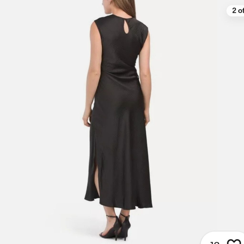 House of Harlow NWT HouseOfHarlow Ruched Circle SideCutOutSatinSlipMaxiDress Size S / US 4 / IT 40 - 3 Thumbnail