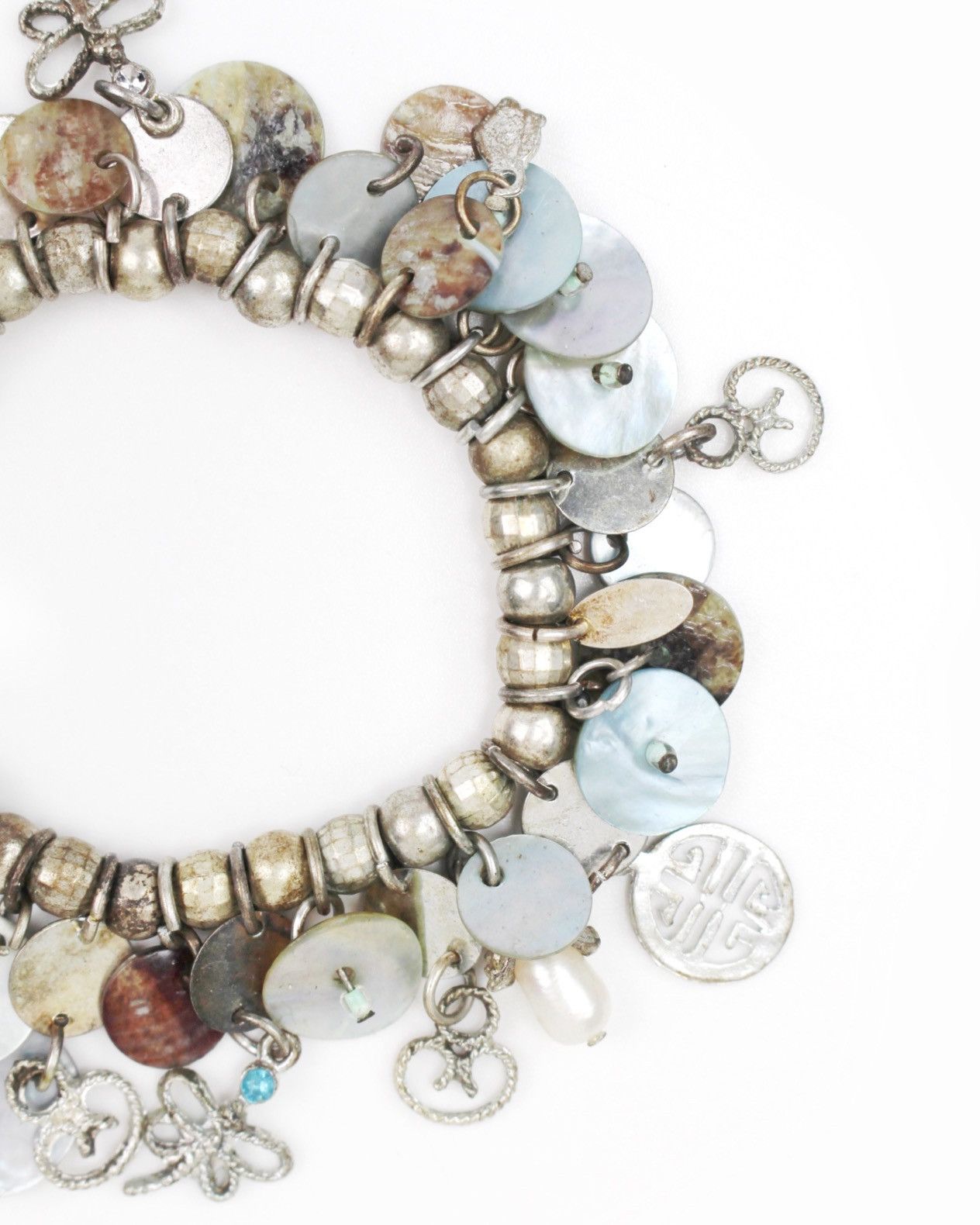 Japanese Brand 2000S JAPANESE MADE SHELL CHARM STACKED BRACELET Size ONE SIZE - 3 Thumbnail
