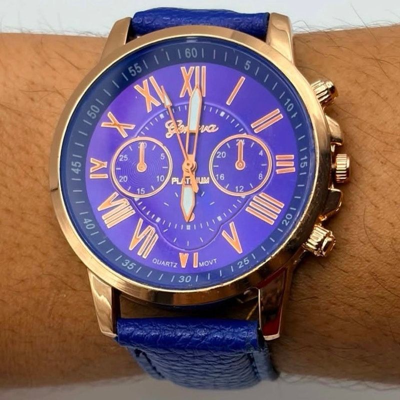 Other Rose Gold & Blue Men’s Watch Size ONE SIZE - 1 Thumbnail