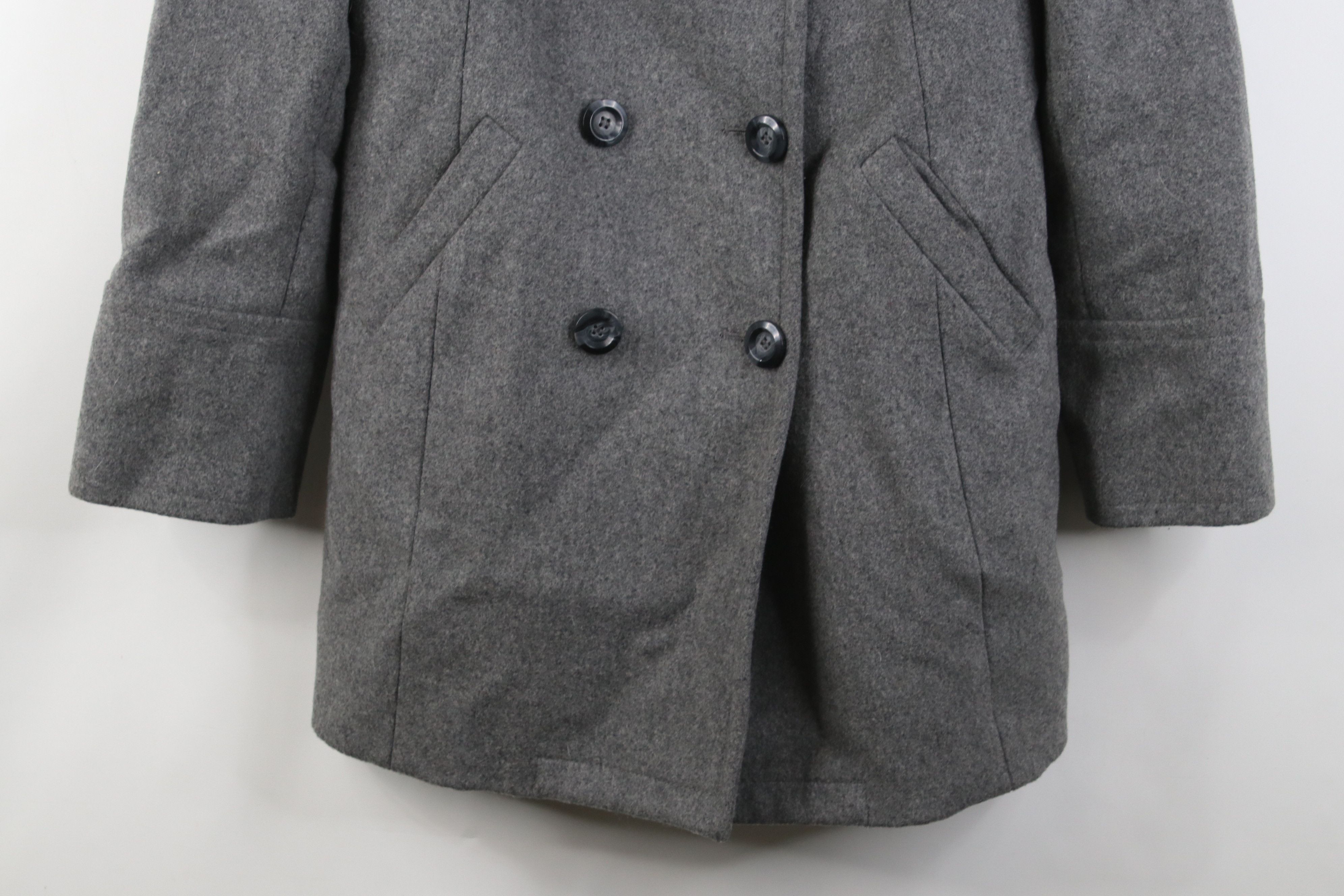 Express Vintage Y2K Express Wool Blend Double Breasted Coat Jacket Size M / US 6-8 / IT 42-44 - 3 Thumbnail