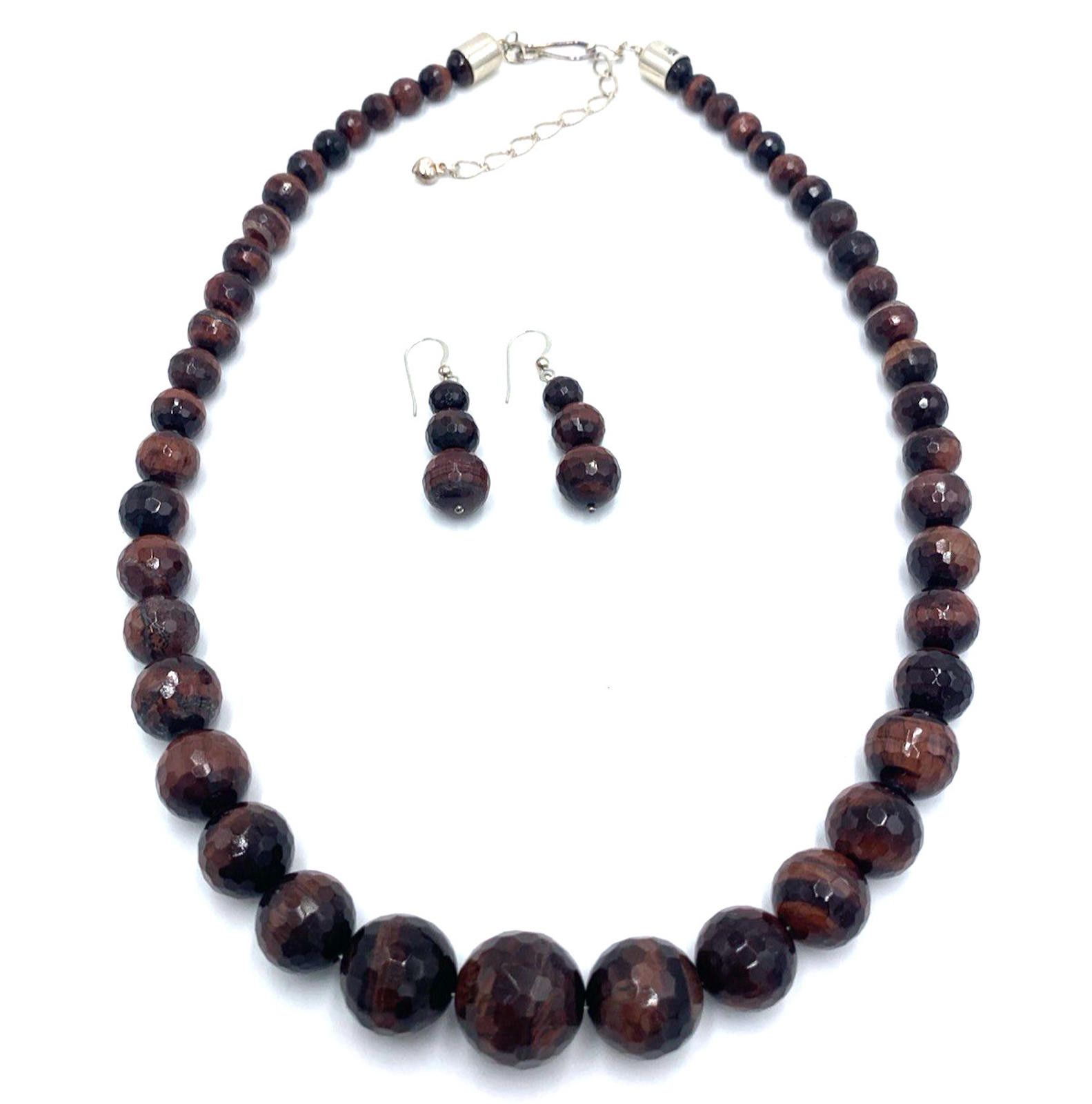 Other Jay King DTR Sterling Silver Tiger Eye Necklace Earrings Set Size ONE SIZE - 1 Thumbnail