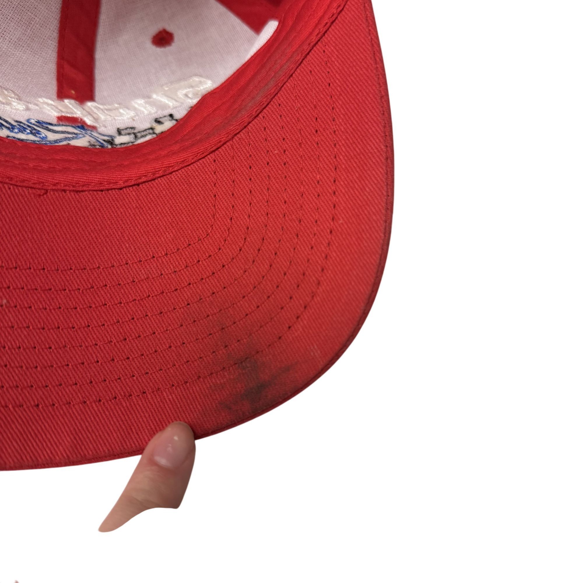 New Era Vtg New Era Red Hat SNAP on RACING Logo Embroidered Cap Size ONE SIZE - 9 Thumbnail
