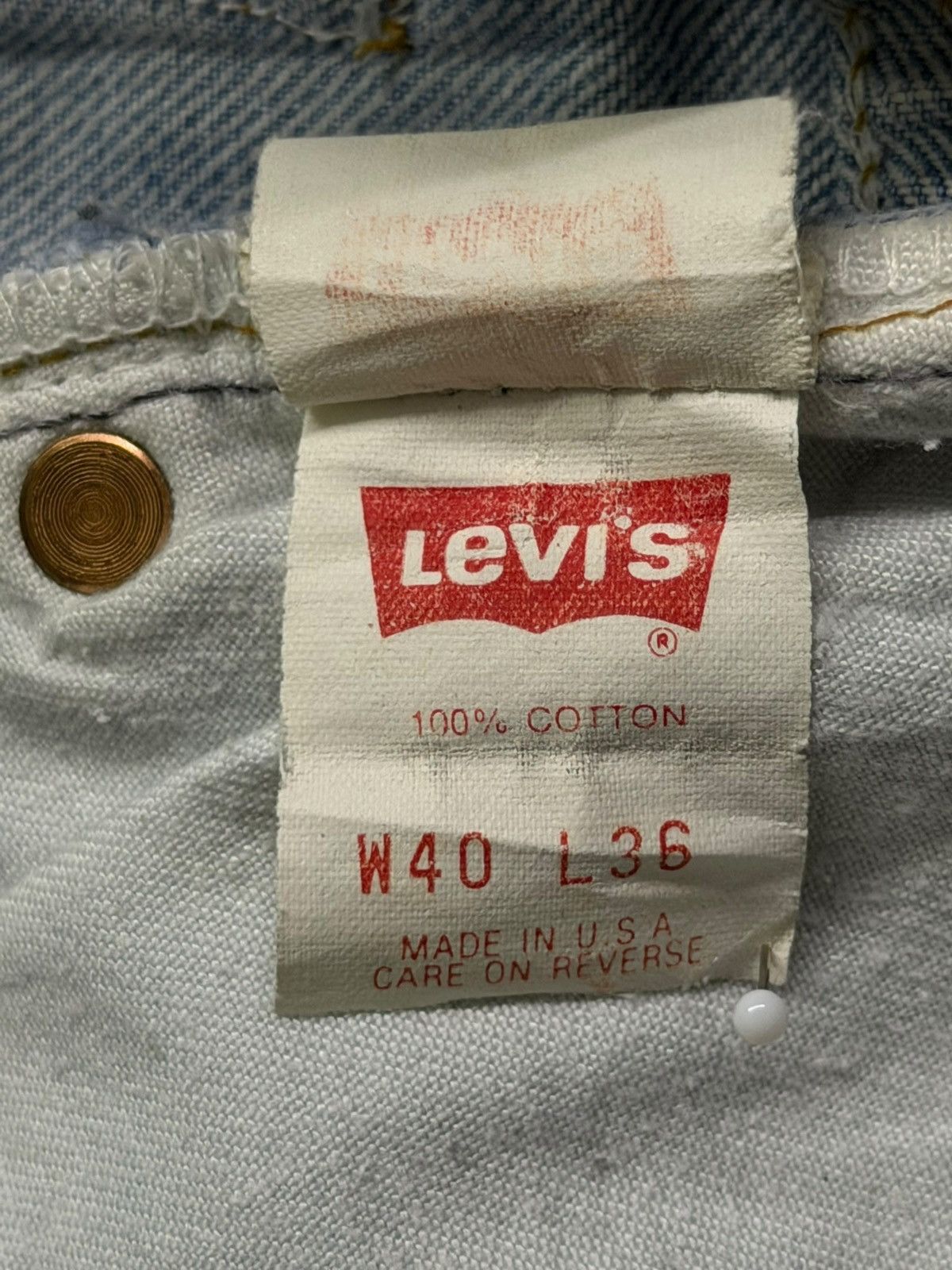 Levi's Vintage 90s Levis 501 Made in USA 555 Classic Straight Denim Size US 37 - 11 Thumbnail