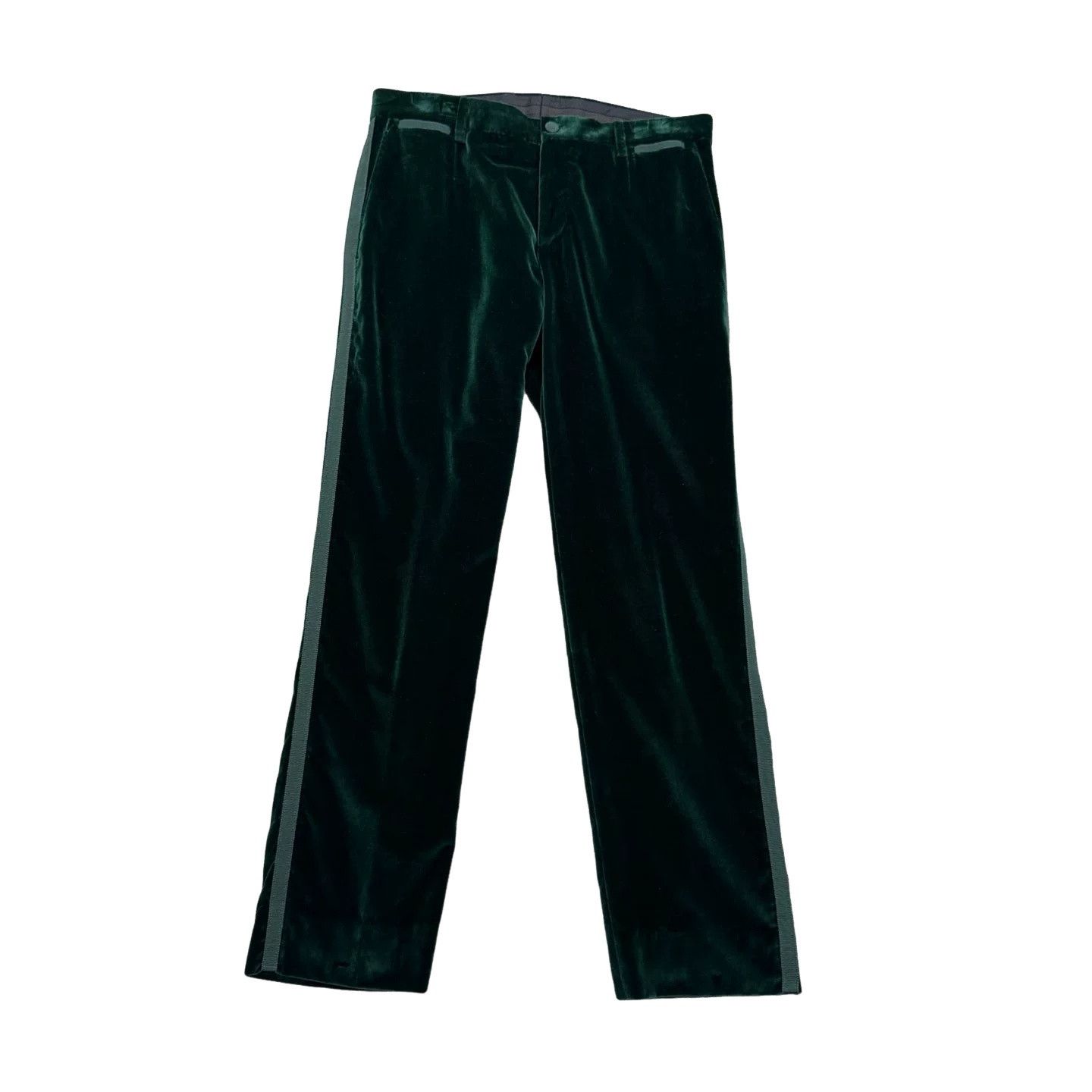 Dolce & Gabbana Dolce & Gabbana Green Velvet Casual Pants Size 32 Size US 32 / EU 48 - 1 Thumbnail