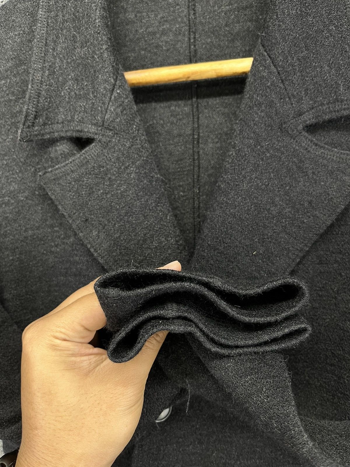 Yohji Yamamoto Vintage 90s iwish by Yohji Yamamoto Rare Wool Long Jacket Size XS / US 0-2 / IT 36-38 - 11 Thumbnail
