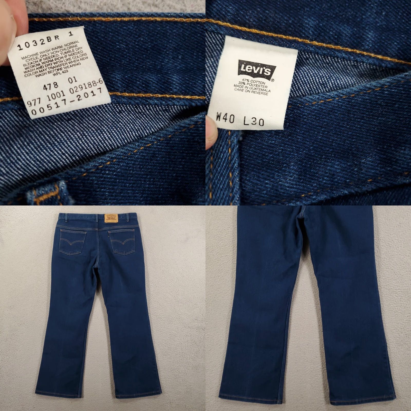 Levi's Vintage Levi's 517 Jeans Men 40x30 Measure 38x30 Blue Boot Cut Blue Cotton Denim Jeans 517 Levi's 500 Series Cowboy American Size US 40 / EU 56 - 8 Thumbnail