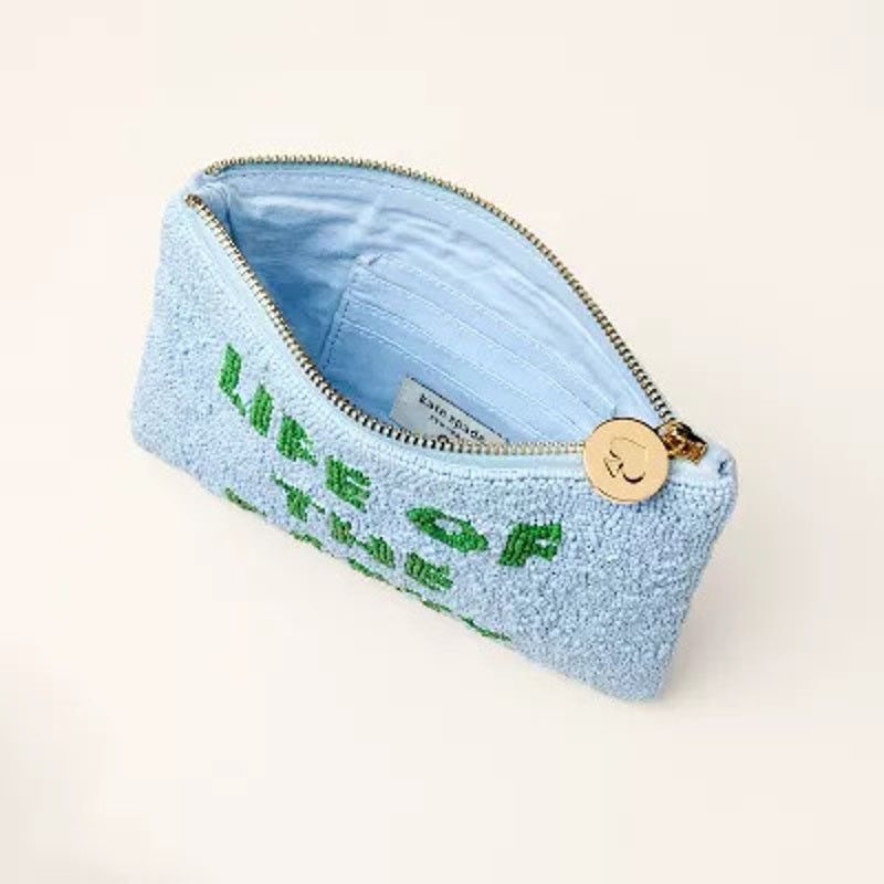 Kate Spade NWT Kate Spade Target Blue Beaded Clutch "Life Of The Party" Size ONE SIZE - 2 Thumbnail