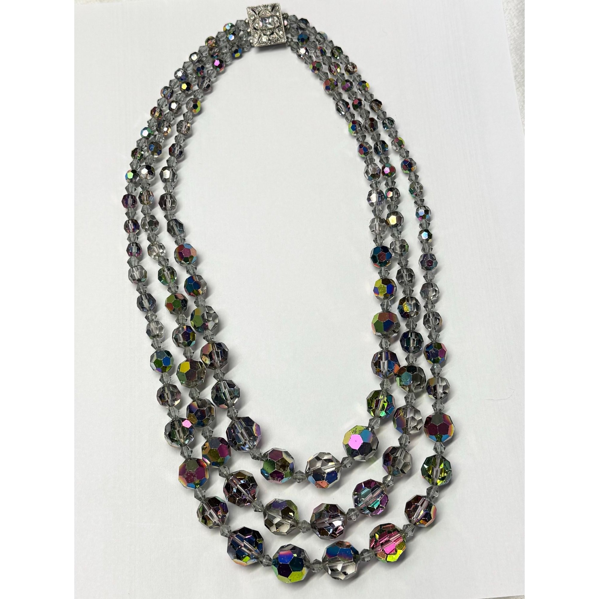 Vintage Vintage multi strand faceted crystal necklace Size ONE SIZE - 4 Thumbnail