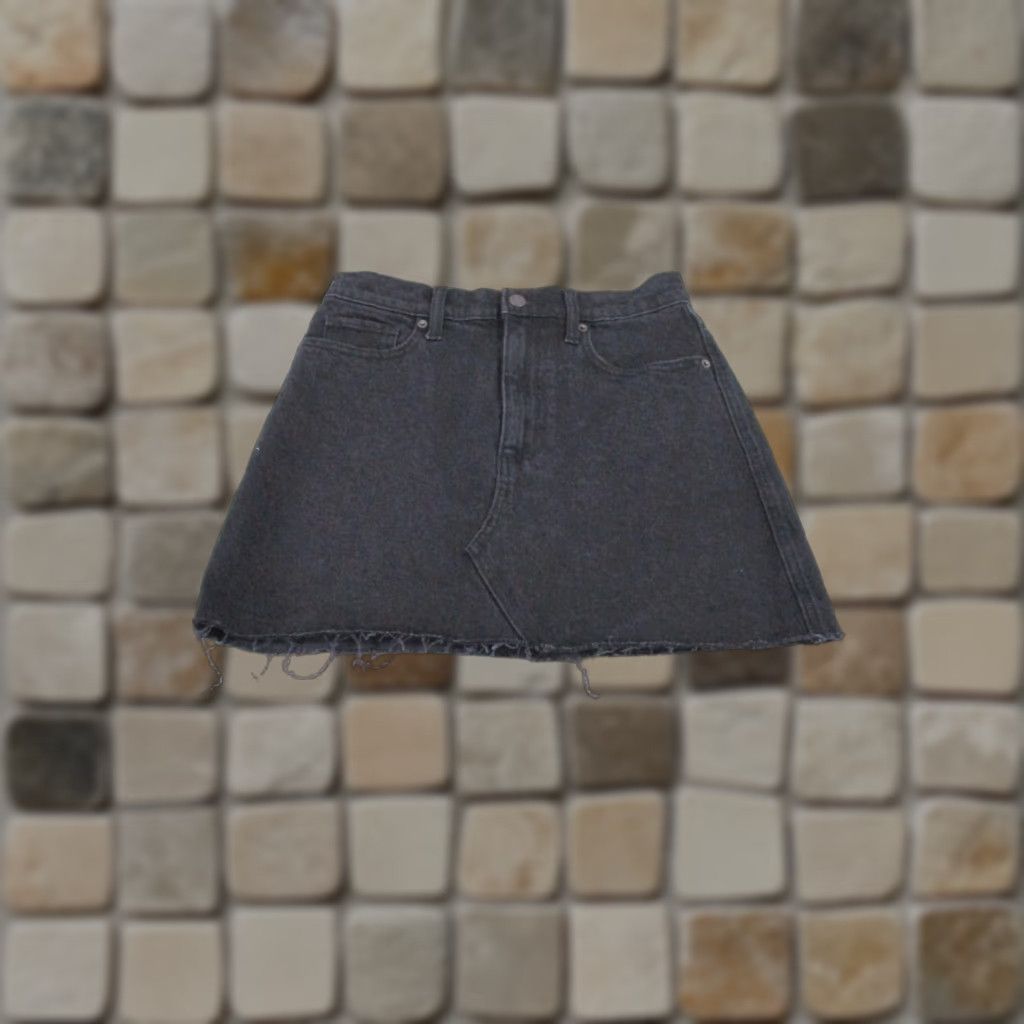 Abercrombie & Fitch Abercrombie & Fitch Skirt Womens 27 Black Denim High Rise A Line Mini Size 27" / US 4 / IT 40 - 1 Thumbnail