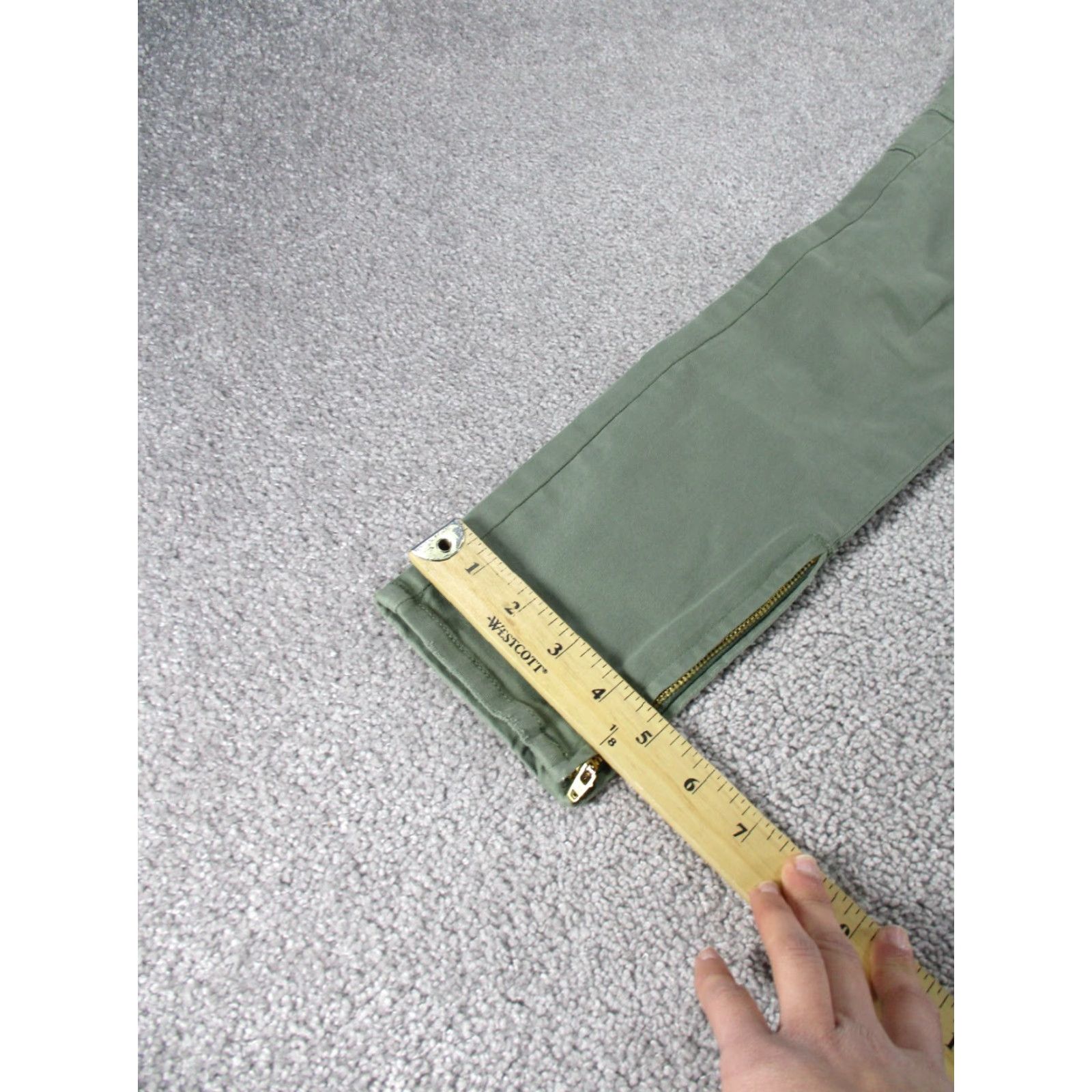 Frame FRAME Pants Women 26 Green Cargo Skinny Twill Cotton Blend Solid Womens Size 26" / US 2 / IT 38 - 6 Thumbnail