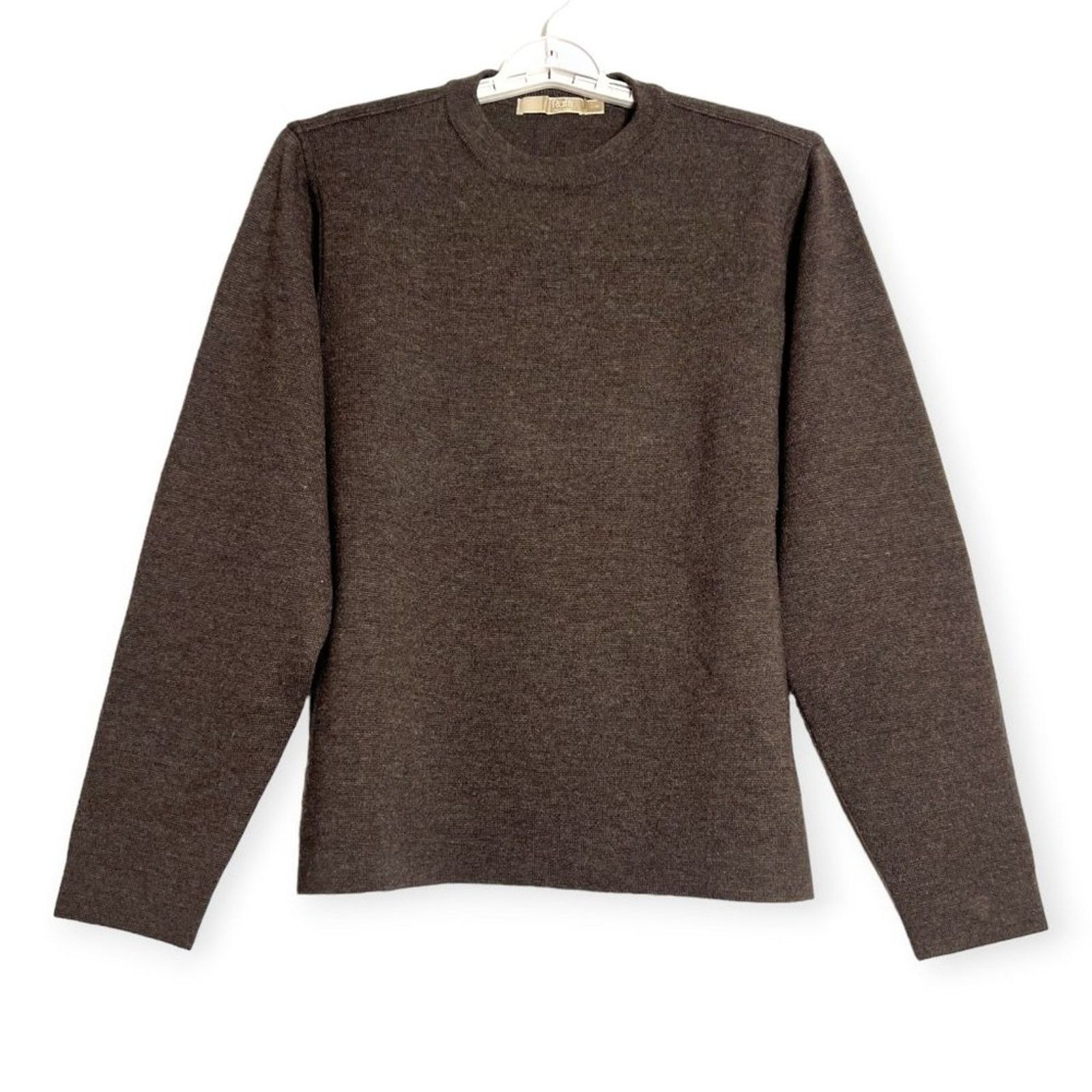 Raffi Raffi Linea Uomo Merino Wool Elbow Patch Sweater Brown L Size US L / EU 52-54 / 3 - 3 Thumbnail