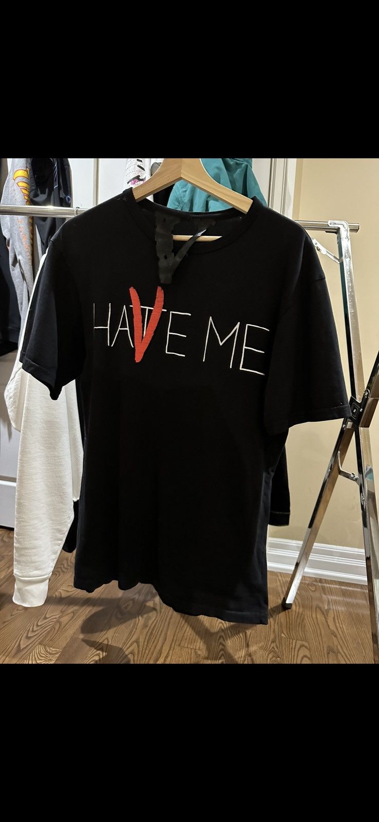 image of Vlone Have/hate Me T-Shirts in Black, Men's (Size Small)