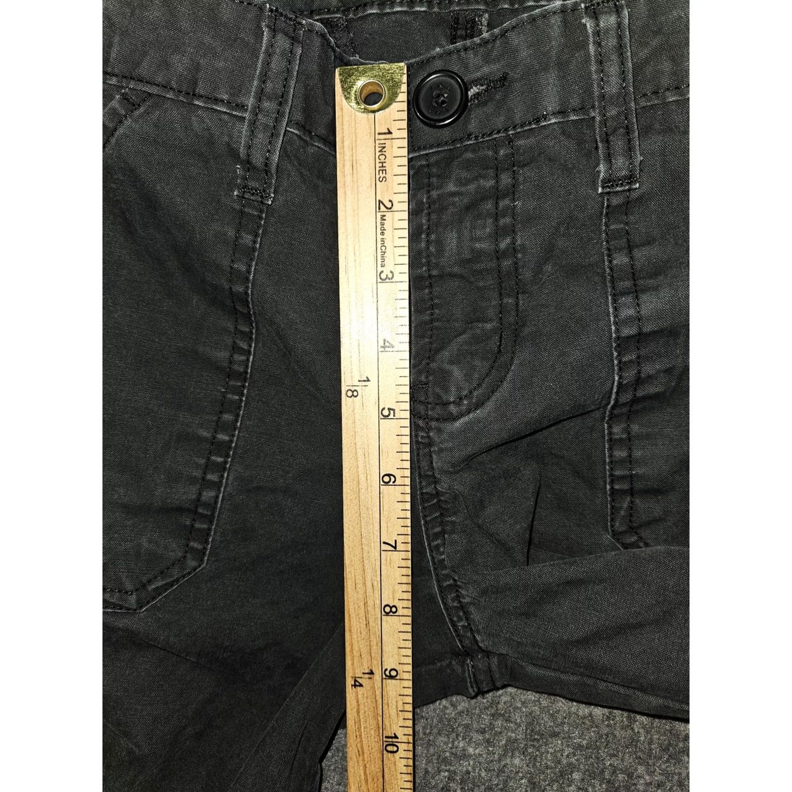 L.E.I. LEI Cargo Pants Womens 9 Black Cropped Utility Pockets Adjustable Hem Casual Capri Pants Size 30" / US 8 / IT 44 - 6 Thumbnail