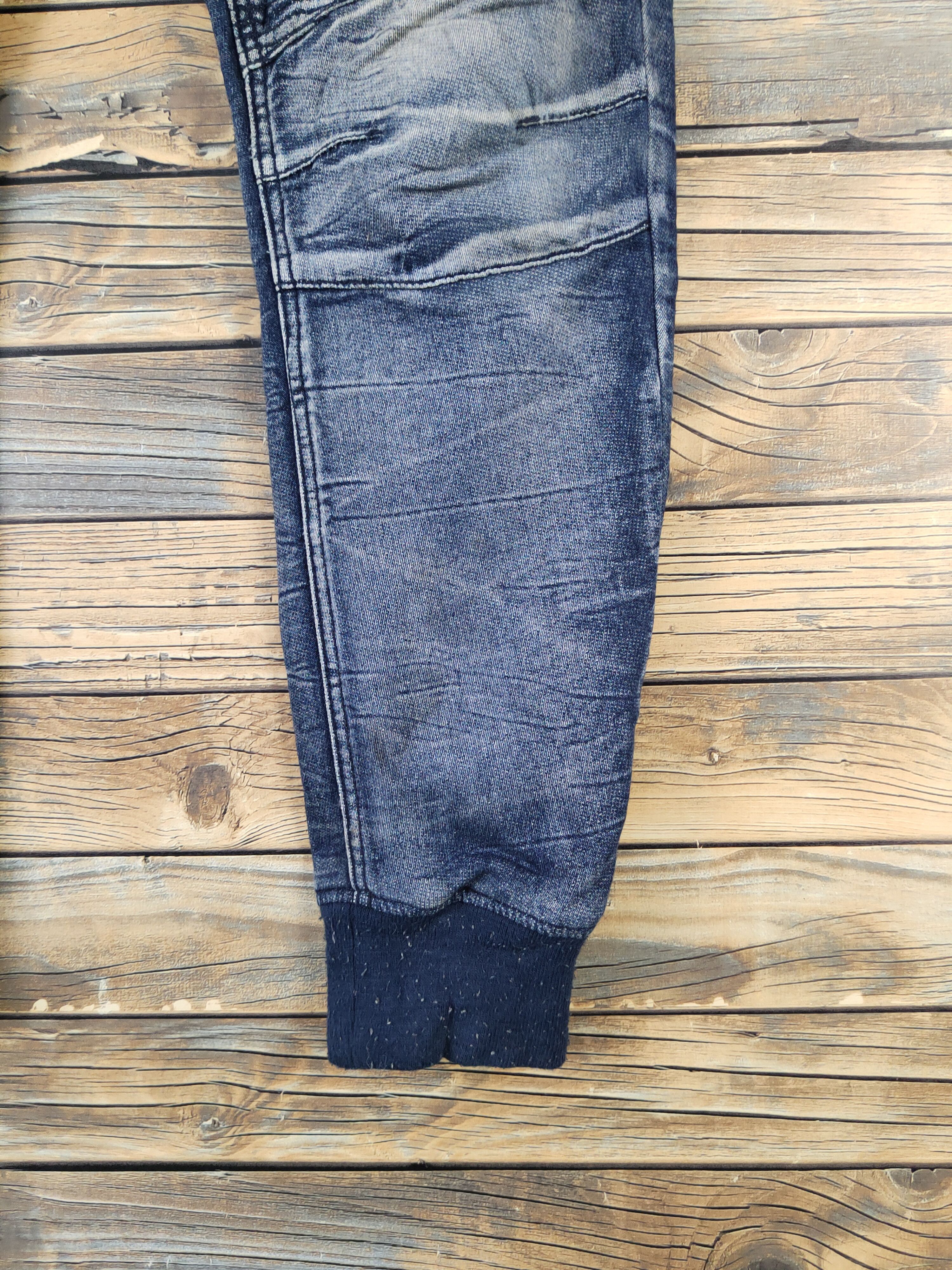 Japanese Brand Vence Exchange Blue Distressed Ripped Jogger Jeans #W2079 Size US 31 - 6 Thumbnail