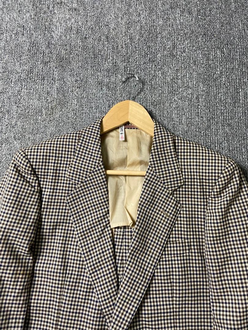 Aquascutum Aquascutum Checkered Single Breasted Blazer (202) Size US XXS / EU 40 - 9 Thumbnail