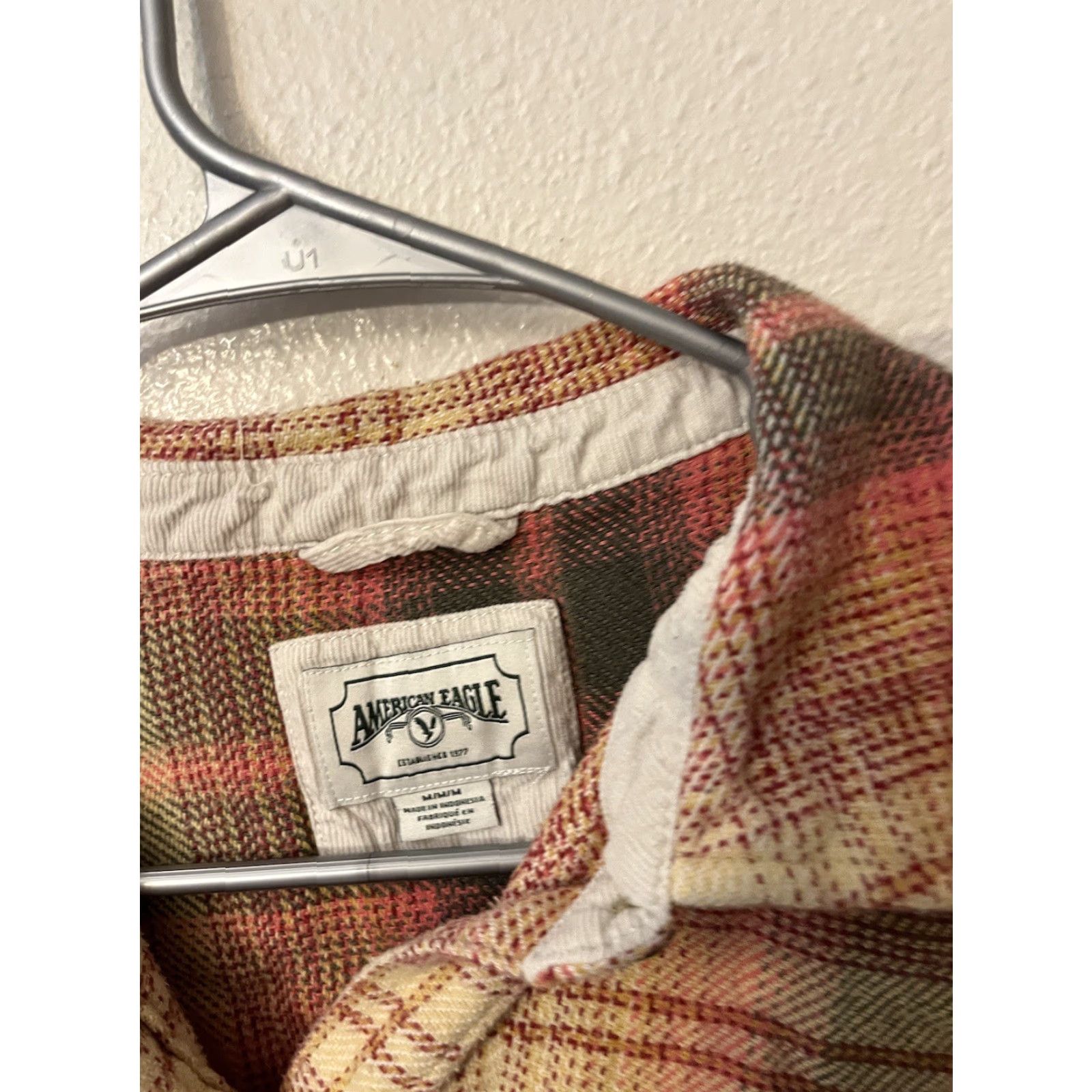 American Eagle Outfitters VINTAGE American Eagle Outfitters Shirt Mens M Plaid Button-Down Collared VTG Medium Pink Not applicable Size US M / EU 48-50 / 2 - 2 Thumbnail