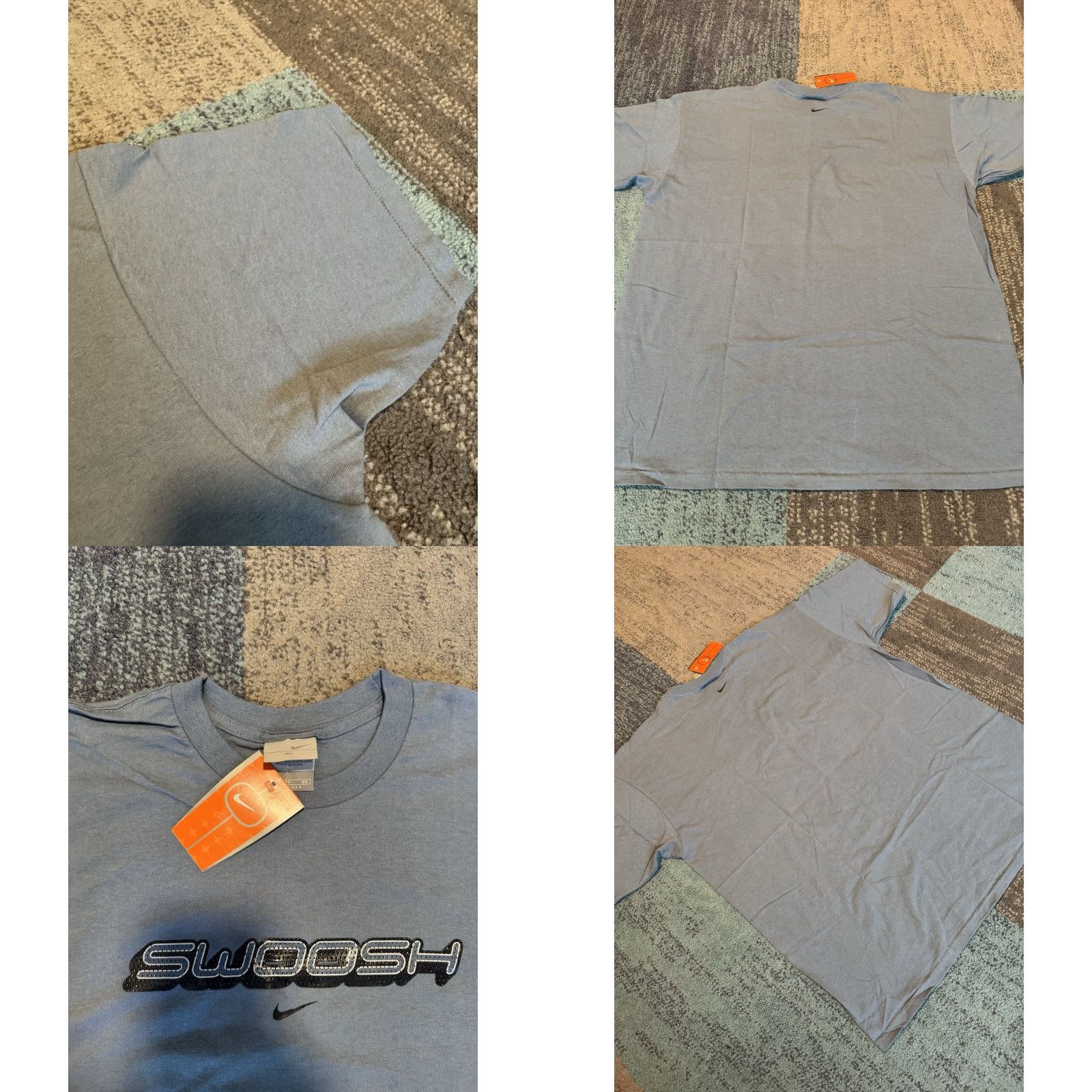 Nike VINTAGE Nike Swoosh Logo T Shirt 2000s Y2K Navy NWT XL Men Short Sleeve Cotton Crew Neck Graphic Print Embroidered Nike Air Regular Fit Size XL Mens Size US XL / EU 56 / 4 - 8 Thumbnail