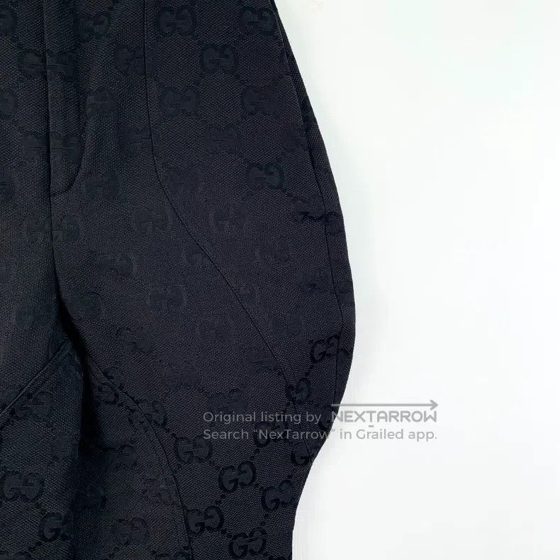 Gucci Gucci Black logo jacquard full print cotton tread equestri Size 25" / US 0 / IT 36 - 4 Thumbnail
