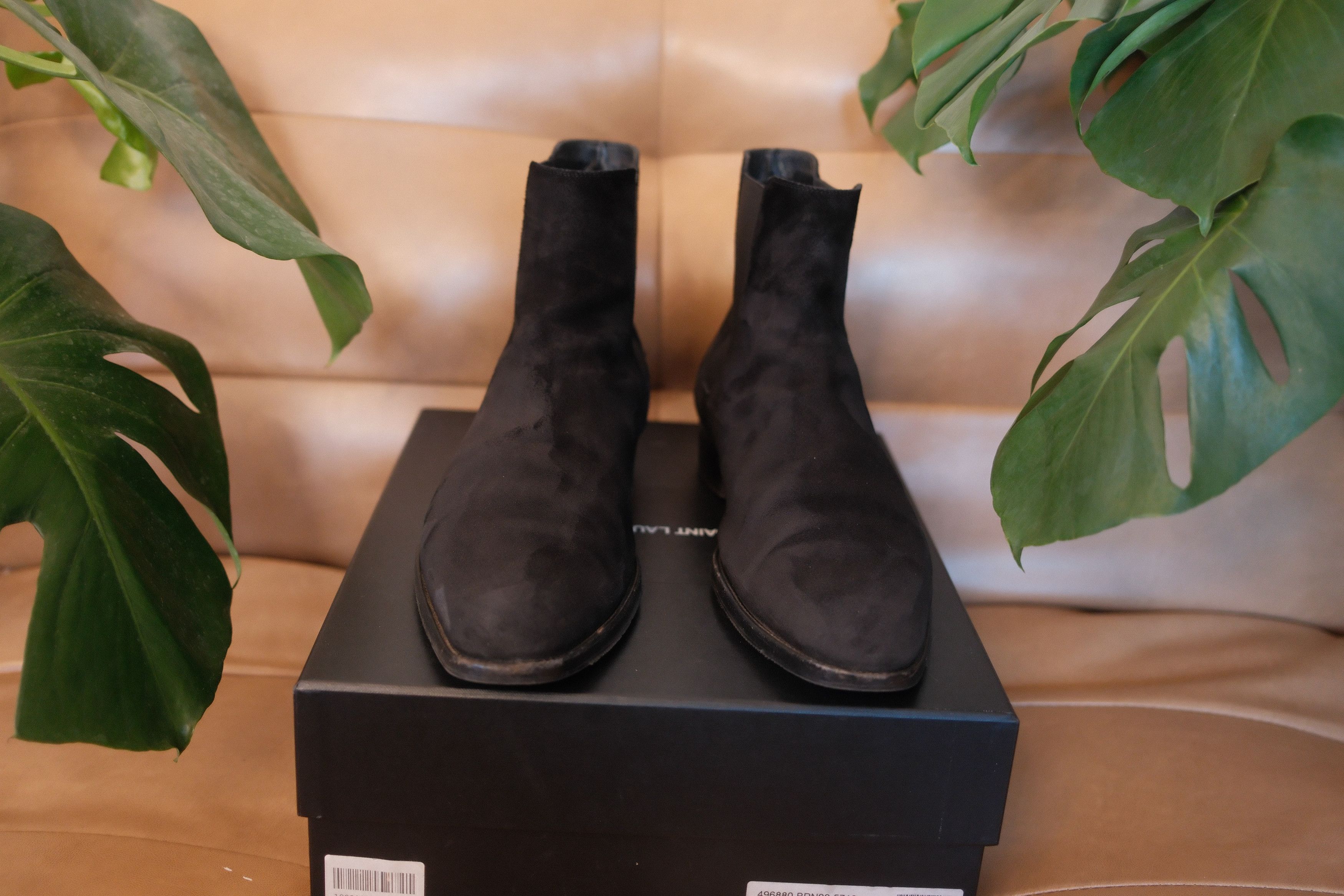 Saint Laurent Paris Wyatt Suede Chelsea Boots Size US 13 / EU 46 - 2 Thumbnail