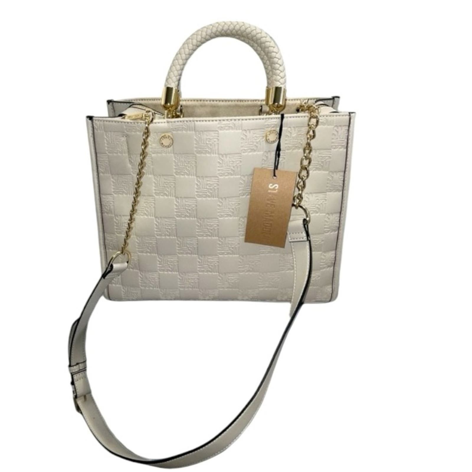 NWT Steve Madden Satchel Bag Crossbody Bjeannee Oatmeal