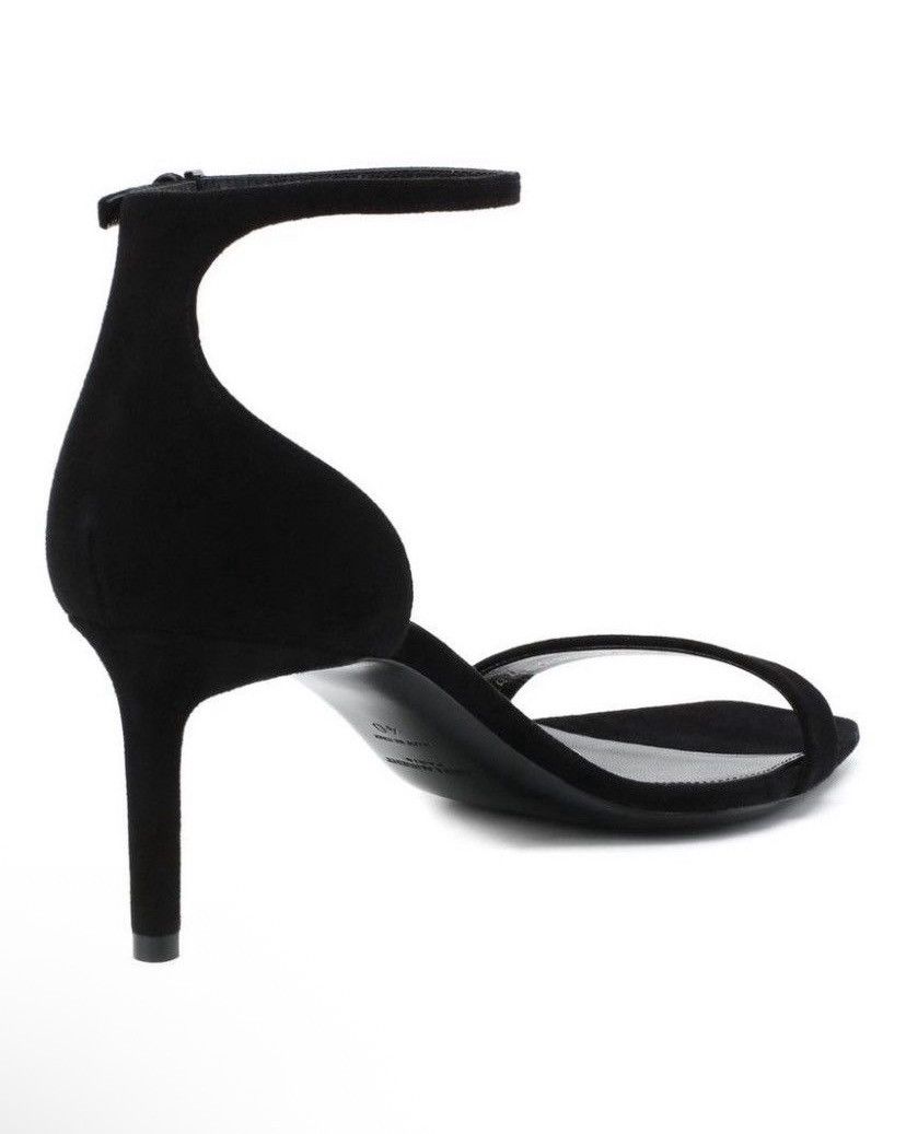 Saint Laurent Paris Saint Laurent Black Velvet Sandals Size US 7 / IT 37 - 2 Thumbnail