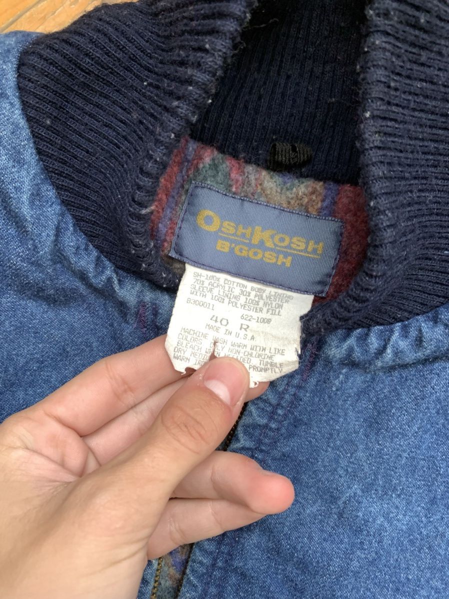 Oshkosh 🔥VINTAGE OSHKOSH DENIM BOMBER 90s MADE IN USA Size US S / EU 44-46 / 1 - 14 Thumbnail