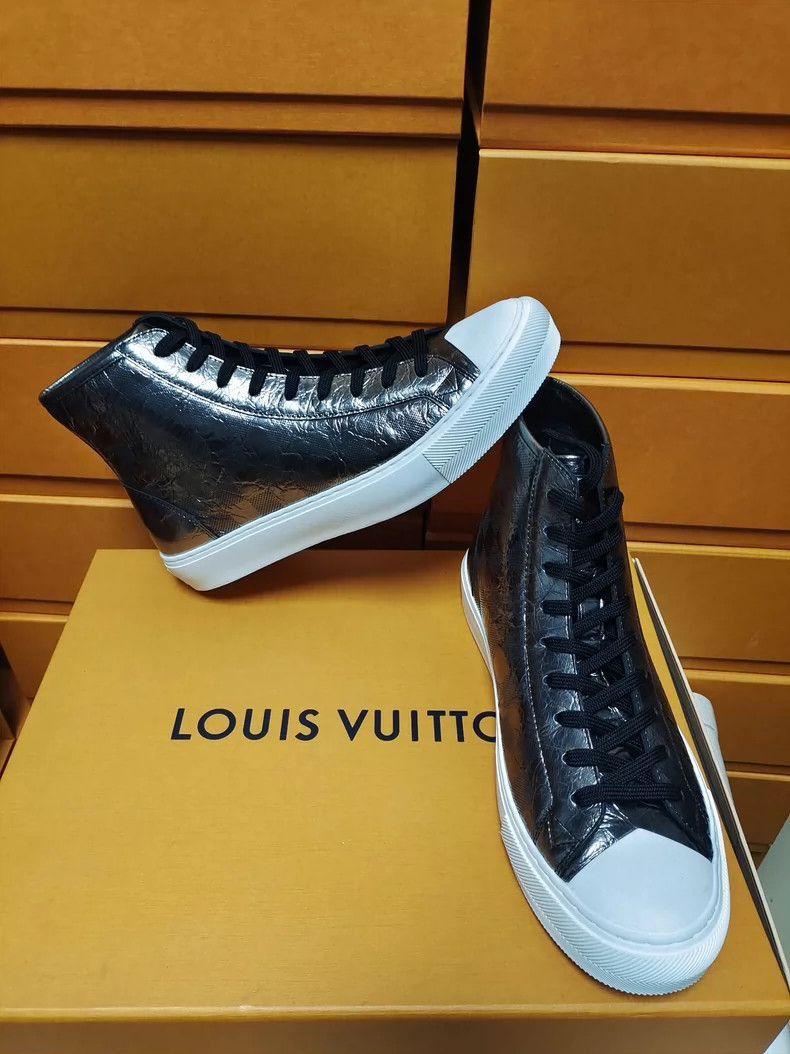 Louis Vuitton Louis Vuitton Men's Metallic Checkerboard Plate Shoes-2507 Size US 5 / EU 37 - 5 Thumbnail