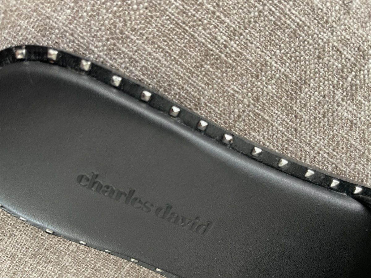 Designer NIB Charles David Slip Studded Leather Flat Womens Size 7M Size US 7 / IT 37 - 4 Thumbnail