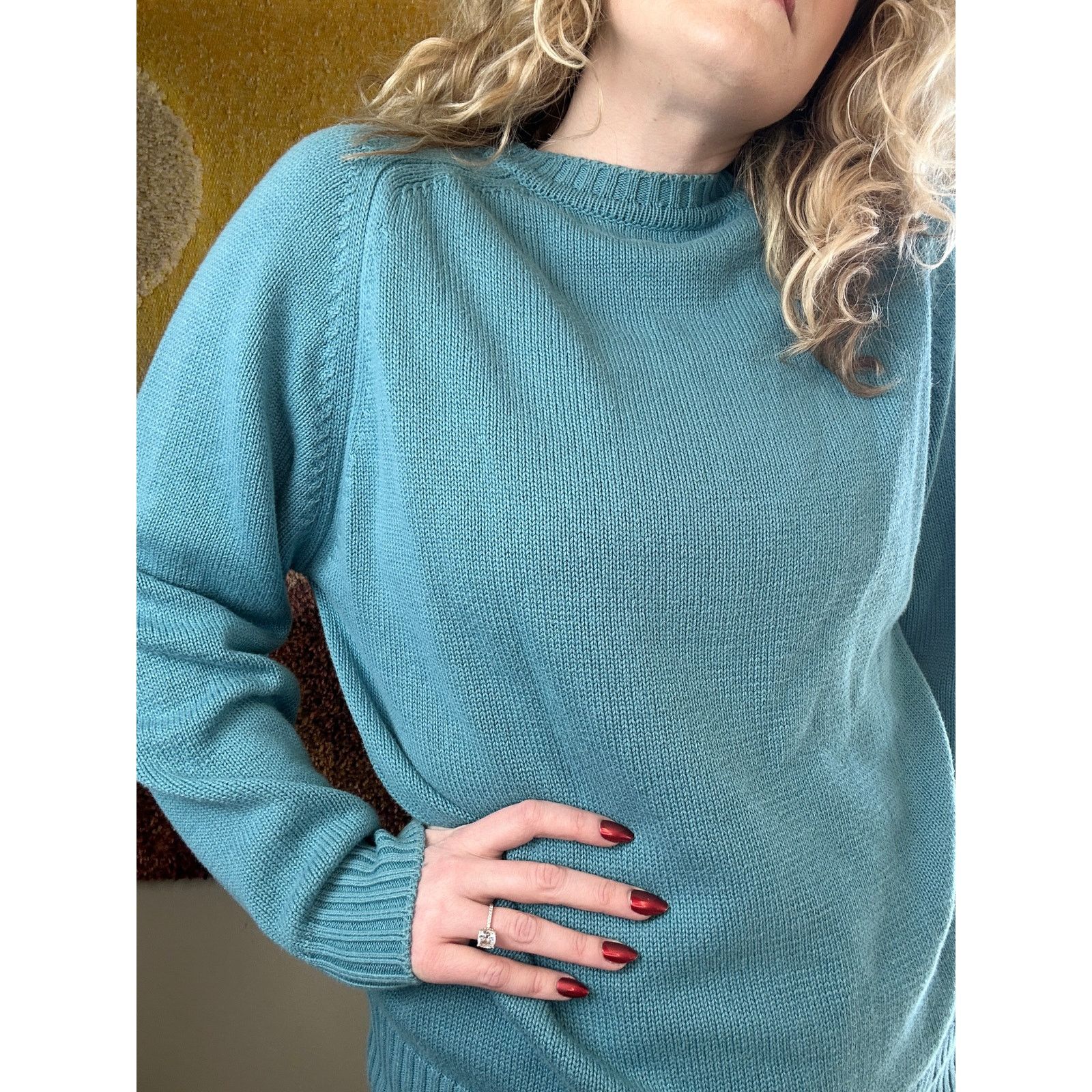 Lands' End Vintage 90’s Blue Cotton Lands End Sweater mens L Size US L / EU 52-54 / 3 - 5 Thumbnail