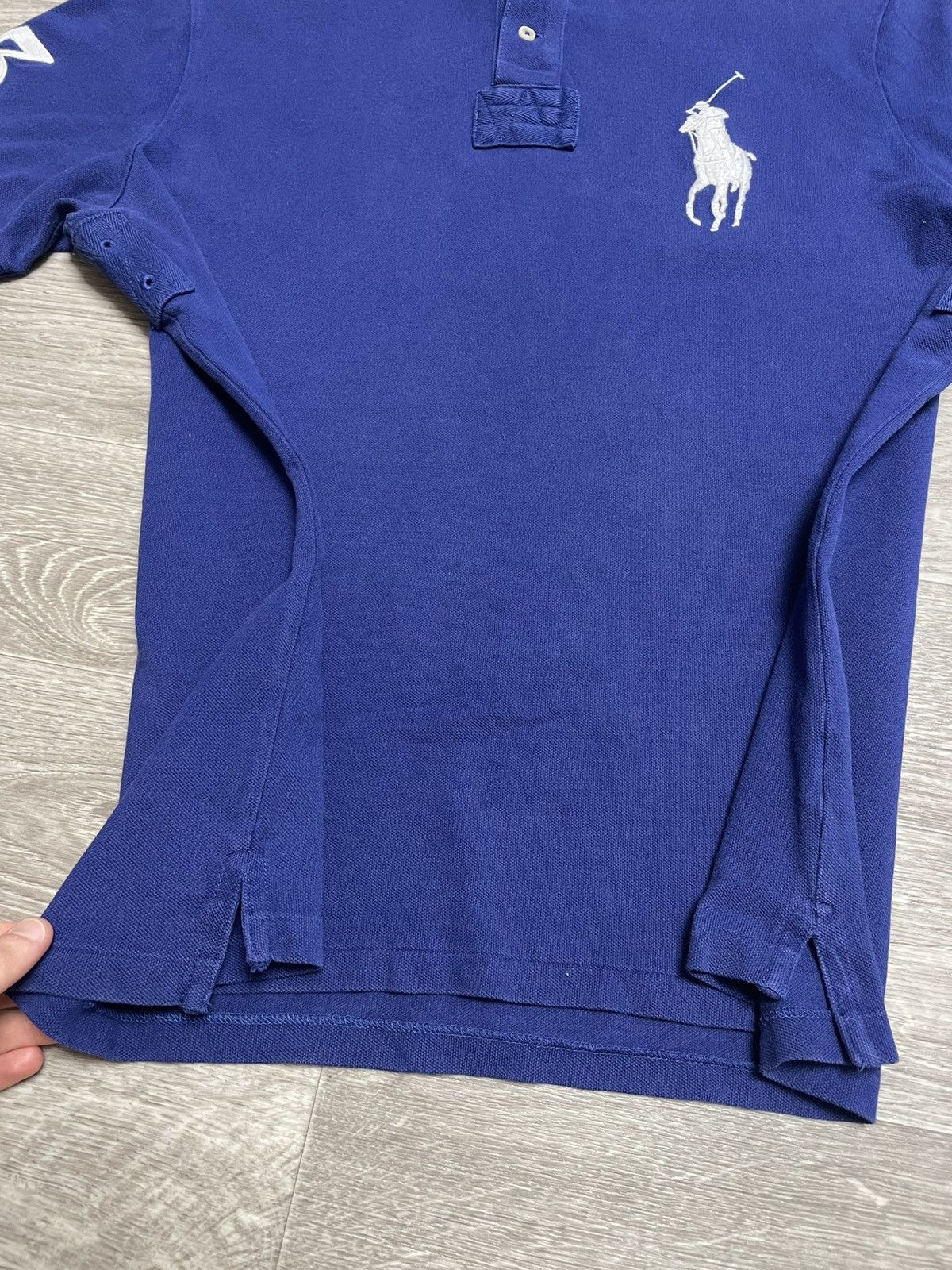 Rugby Ralph Lauren Vintage Polo Ralph Lauren Big Ponny Blue Rugby Polo Shirt Size US XL / EU 56 / 4 - 8 Thumbnail