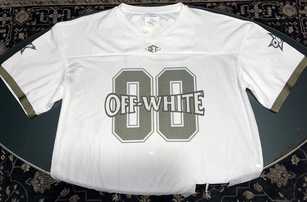 Off-White Off-White White and Gray Mesh Jersey Size US XL / EU 56 / 4 - 5 Thumbnail