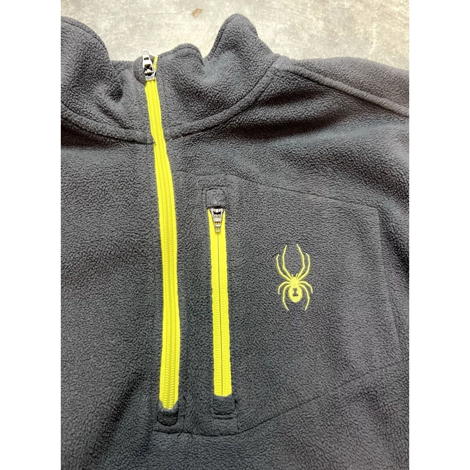 Spyder Spyder Jacket Mens M Gray With Yellow Accent Logo Windbreaker Outdoor Adults Size US M / EU 48-50 / 2 - 4 Thumbnail