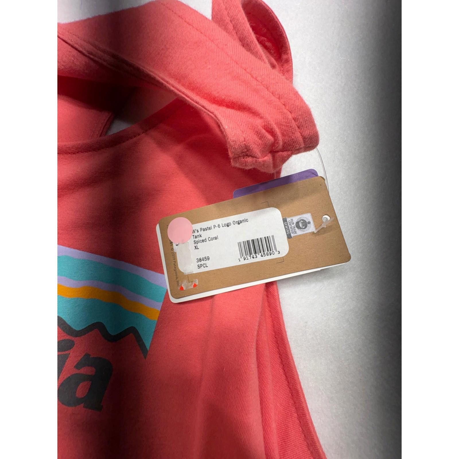 Patagonia Patagonia Women's Spiced Coral Organic P-6 Logo Tank Top XL Size XL / US 12-14 / IT 48-50 - 5 Thumbnail