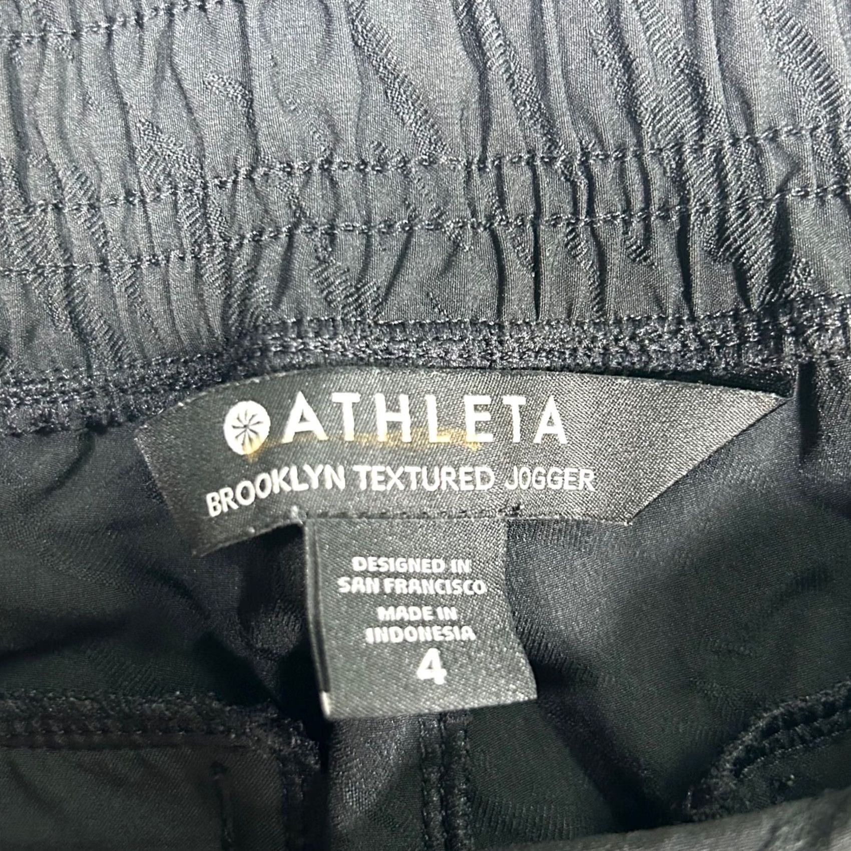 Athleta Athleta Brooklyn Textured Jogger Pants Lightweight Black Womens 4 Size 27" / US 4 / IT 40 - 6 Thumbnail
