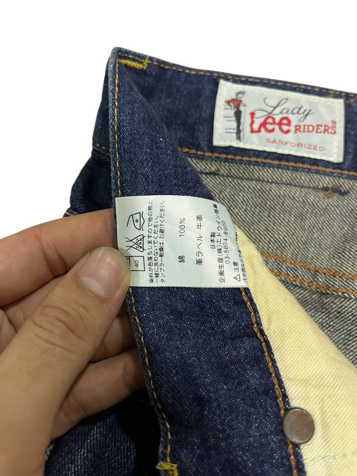 If Six Was Nine × Japanese Brand × Le Grande Bleu (L.G.B.) VINTAGE LEE LADY RIDER WASHED DENIM Size 32" / US 10 / IT 46 - 7 Thumbnail